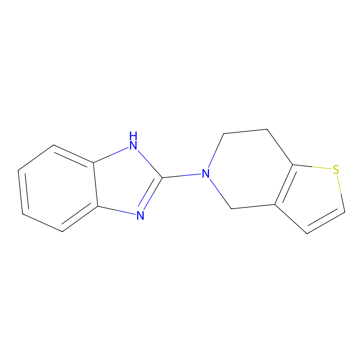 2-{4H,5H,6H,7H-thieno[3,2-c]pyridin-5-yl}-1H-1,3-benzodiazole molecular structure, CAS 2742034-37-1