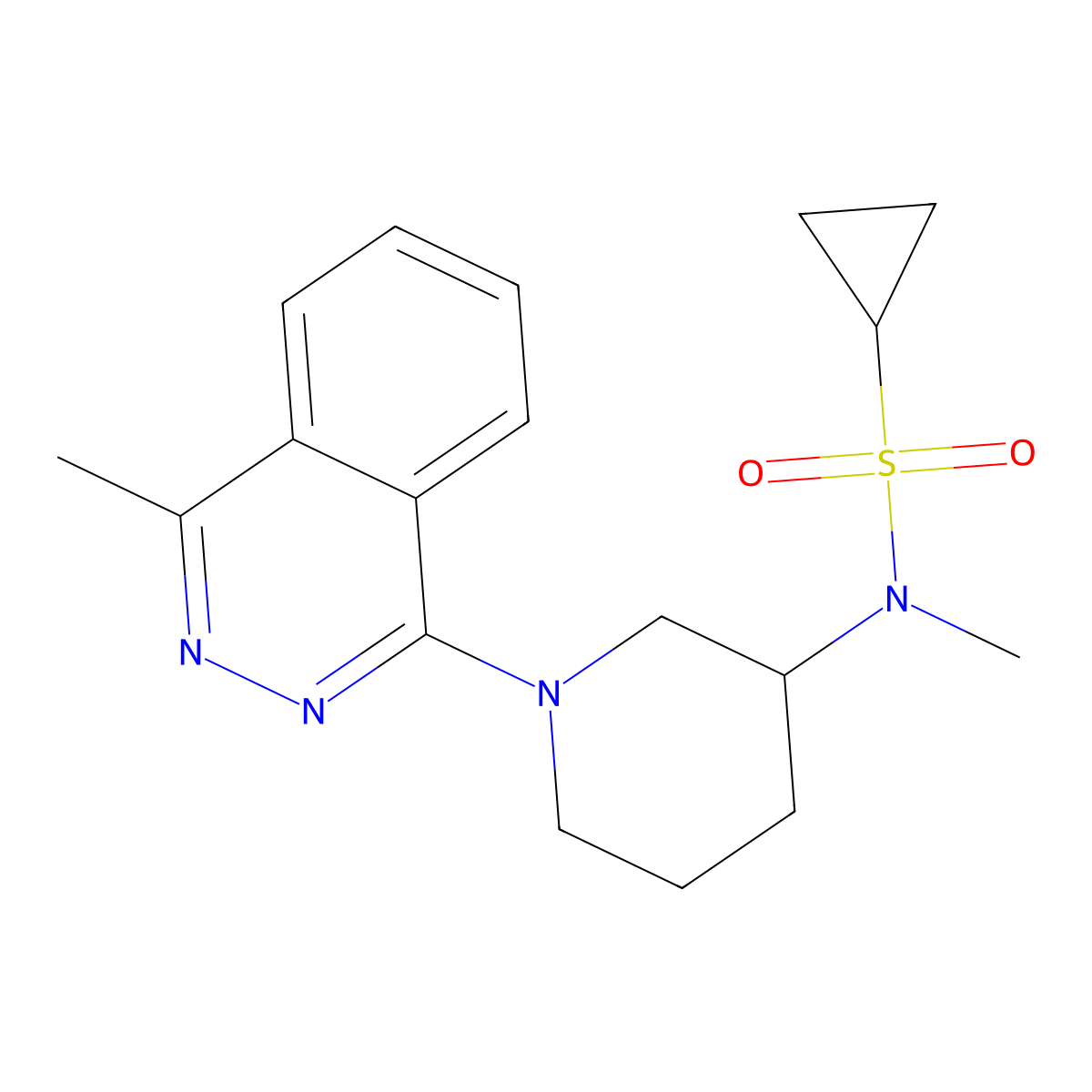 N-methyl-N-[1-(4-methylphthalazin-1-yl)piperidin-3-yl]cyclopropanesulfonamide molecular structure, CAS 2742034-46-2