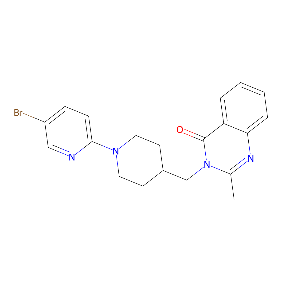 3-{[1-(5-Bromopyridin-2-yl)piperidin-4-yl]methyl}-2-methyl-3,4-dihydroquinazolin-4-one molecular structure, CAS 2742034-76-8