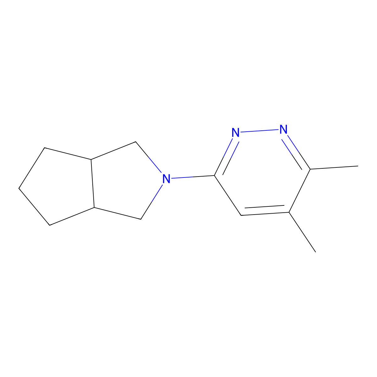 3,4-Dimethyl-6-{octahydrocyclopenta[c]pyrrol-2-yl}pyridazine molecular structure, CAS 2742034-83-7