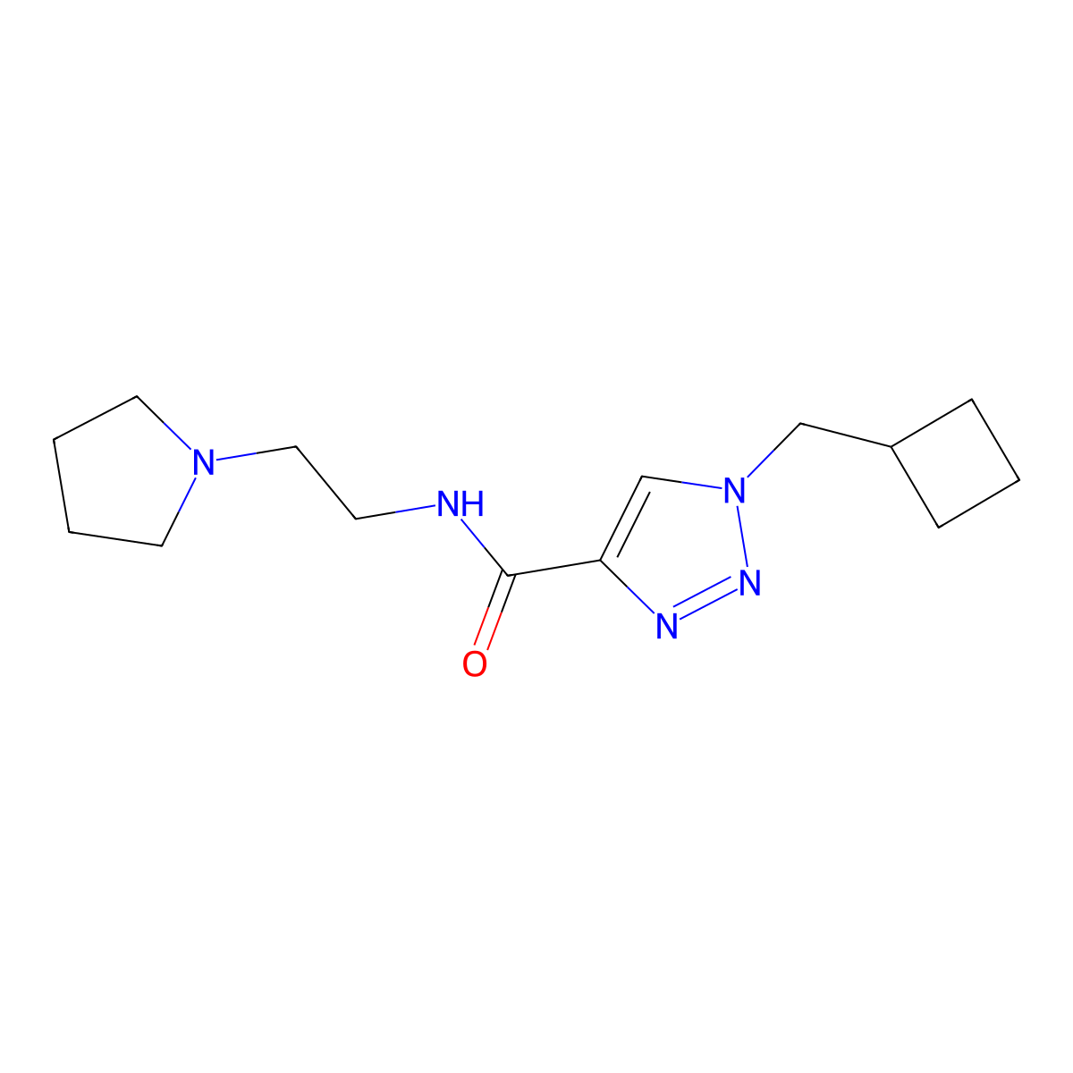 1-(cyclobutylmethyl)-N-[2-(pyrrolidin-1-yl)ethyl]-1H-1,2,3-triazole-4-carboxamide molecular structure, CAS 2742035-50-1