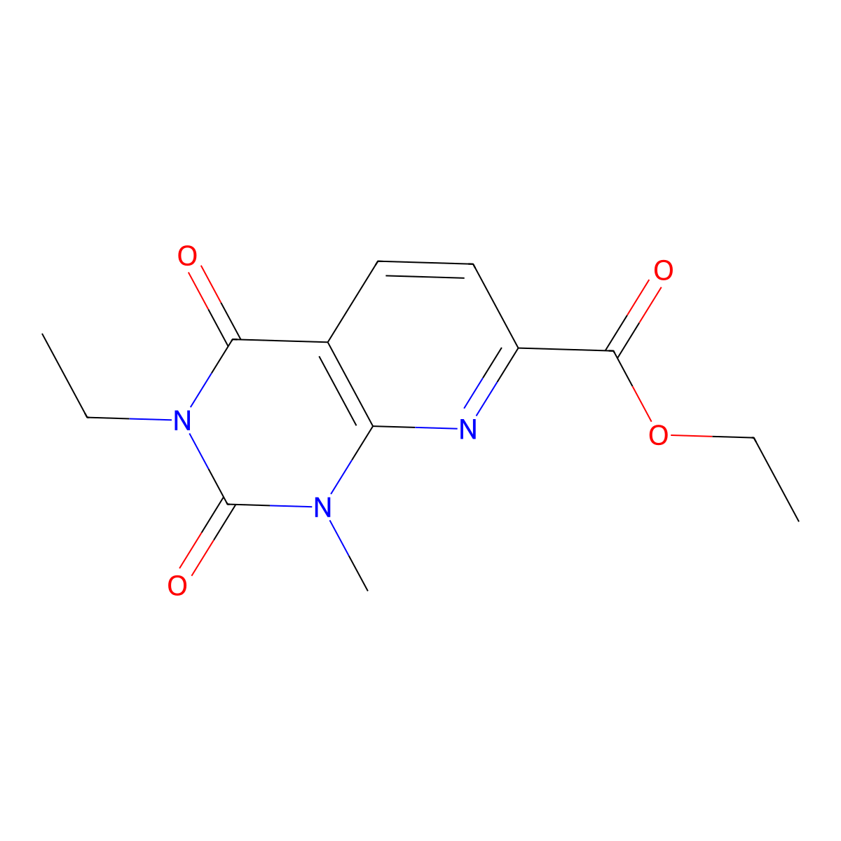 ethyl 3-ethyl-1-methyl-2,4-dioxo-1H,2H,3H,4H-pyrido[2,3-d]pyrimidine-7-carboxylate molecular structure, CAS 2742035-61-4