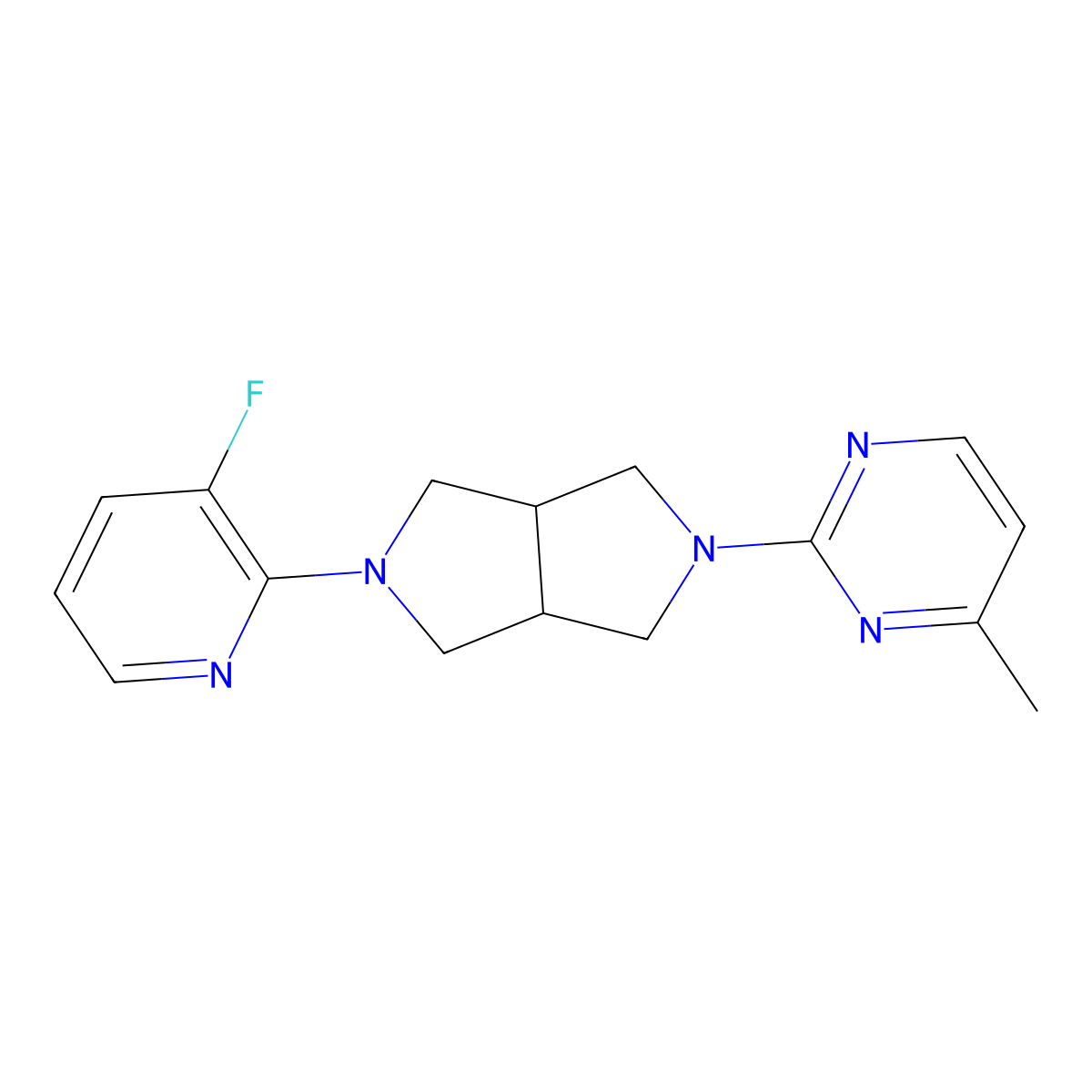 2-[5-(3-Fluoropyridin-2-yl)-octahydropyrrolo[3,4-c]pyrrol-2-yl]-4-methylpyrimidine molecular structure, CAS 2742036-09-3