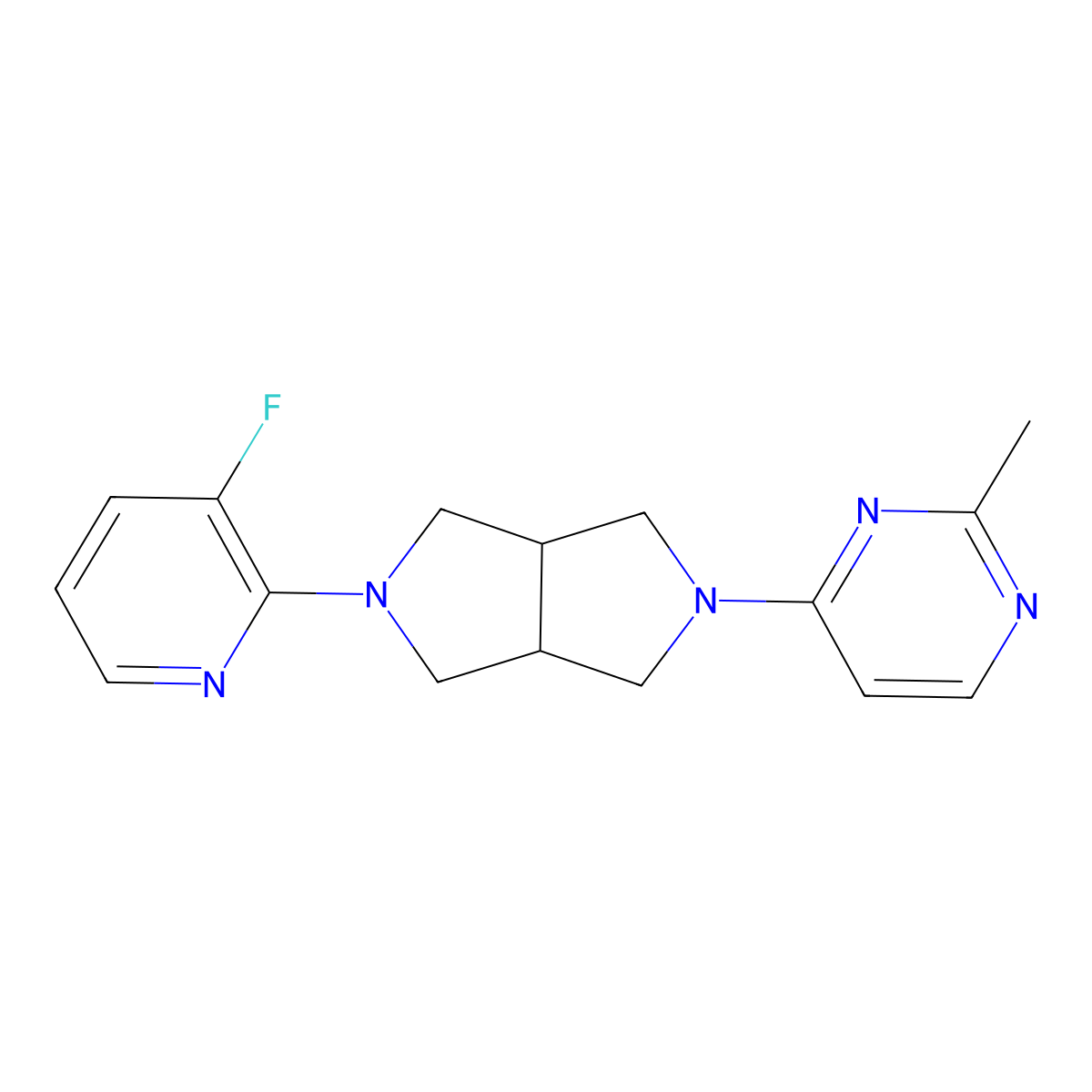 4-[5-(3-Fluoropyridin-2-yl)-octahydropyrrolo[3,4-c]pyrrol-2-yl]-2-methylpyrimidine molecular structure, CAS 2742036-15-1