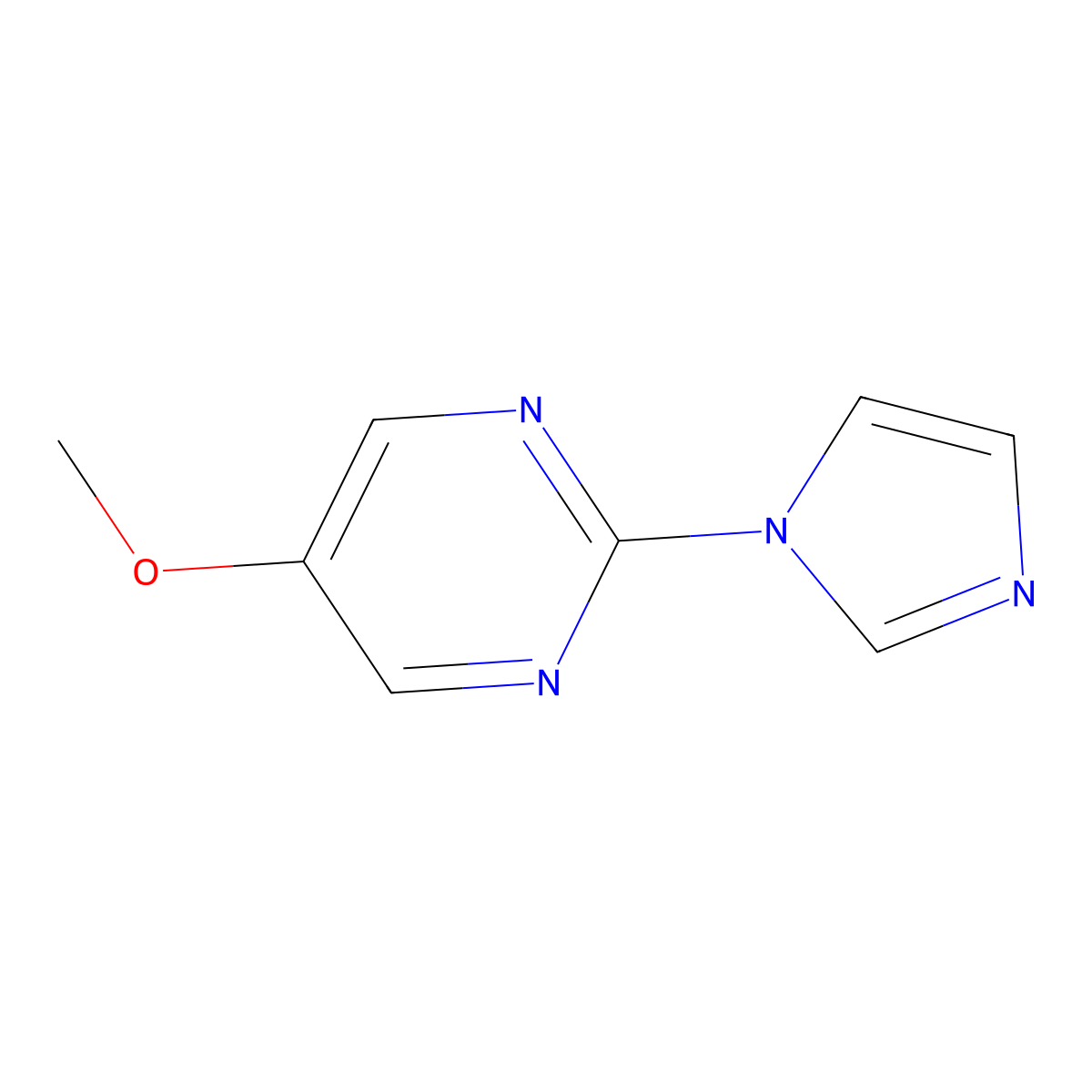 2-(1H-imidazol-1-yl)-5-methoxypyrimidine molecular structure, CAS 2742036-31-1