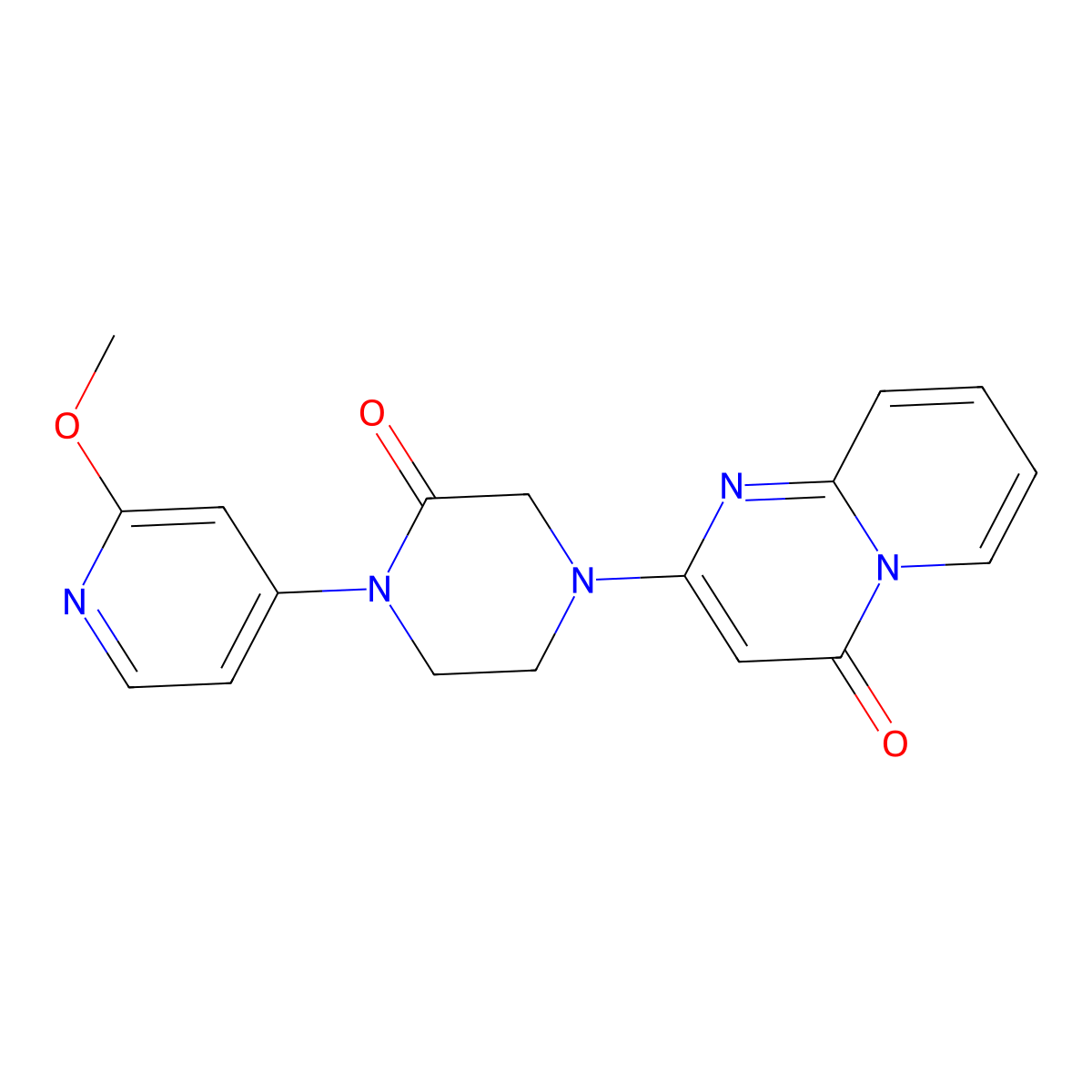 1-(2-methoxypyridin-4-yl)-4-{4-oxo-4H-pyrido[1,2-a]pyrimidin-2-yl}piperazin-2-one molecular structure, CAS 2742036-66-2
