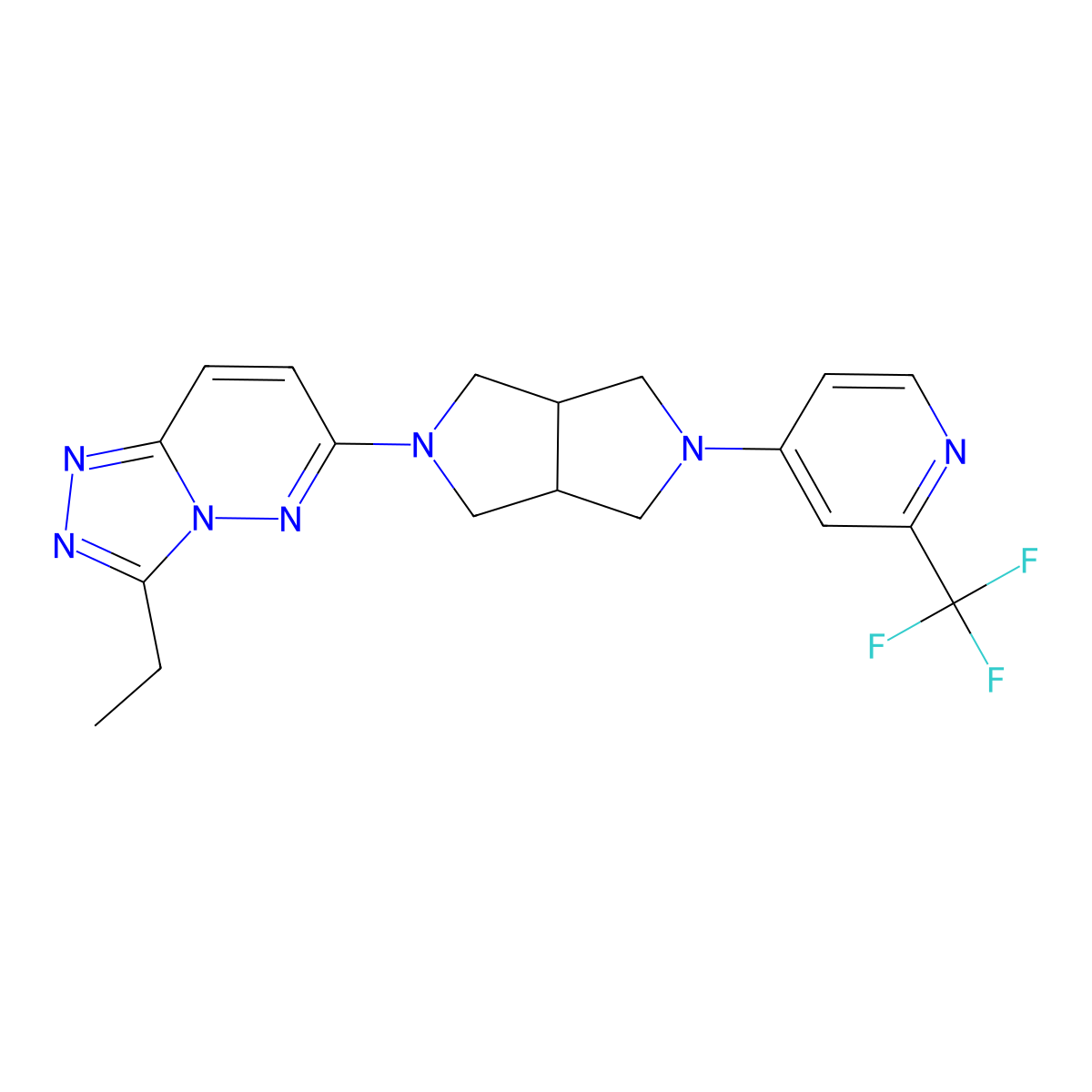 4-(5-{3-Ethyl-[1,2,4]triazolo[4,3-b]pyridazin-6-yl}-octahydropyrrolo[3,4-c]pyrrol-2-yl)-2-(trifluoromethyl)pyridine molecular structure, CAS 2742036-85-5