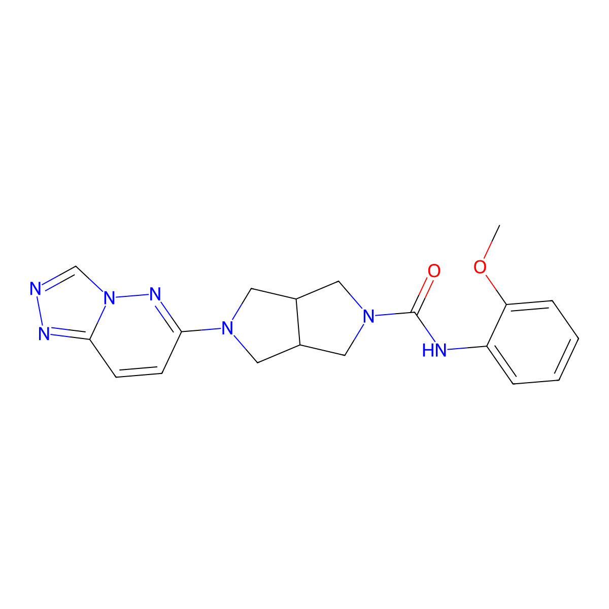 N-(2-methoxyphenyl)-5-{[1,2,4]triazolo[4,3-b]pyridazin-6-yl}-octahydropyrrolo[3,4-c]pyrrole-2-carboxamide molecular structure, CAS 2742037-29-0