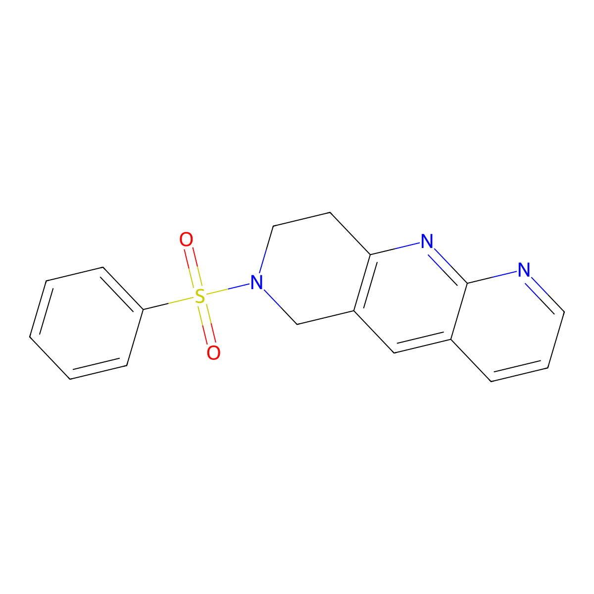 7-(benzenesulfonyl)-6H,7H,8H,9H-pyrido[2,3-b]1,6-naphthyridine molecular structure, CAS 2742037-30-3