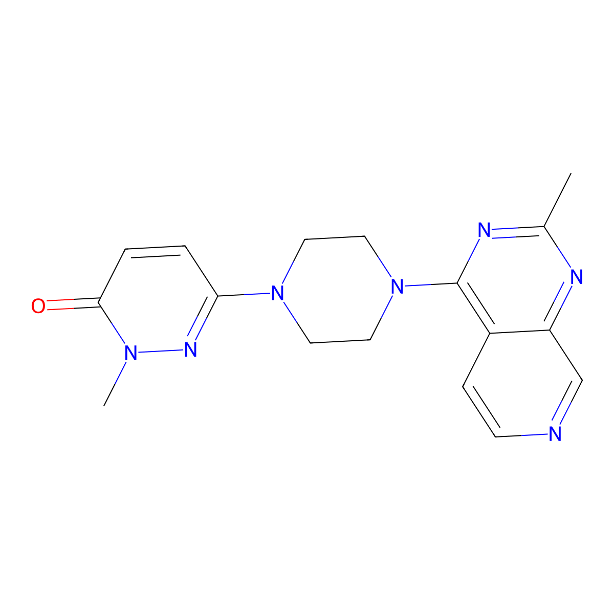 2-Methyl-6-(4-{2-methylpyrido[3,4-d]pyrimidin-4-yl}piperazin-1-yl)-2,3-dihydropyridazin-3-one molecular structure, CAS 2742037-66-5
