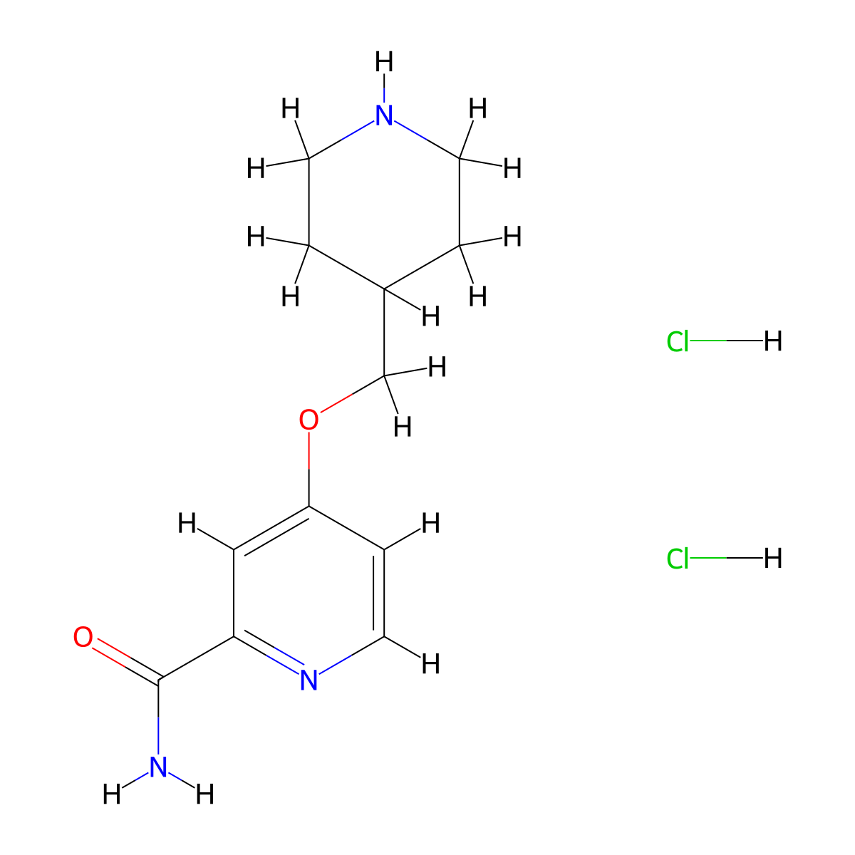 4-[(Piperidin-4-yl)methoxy]pyridine-2-carboxamide dihydrochloride molecular structure, CAS 2742038-01-1