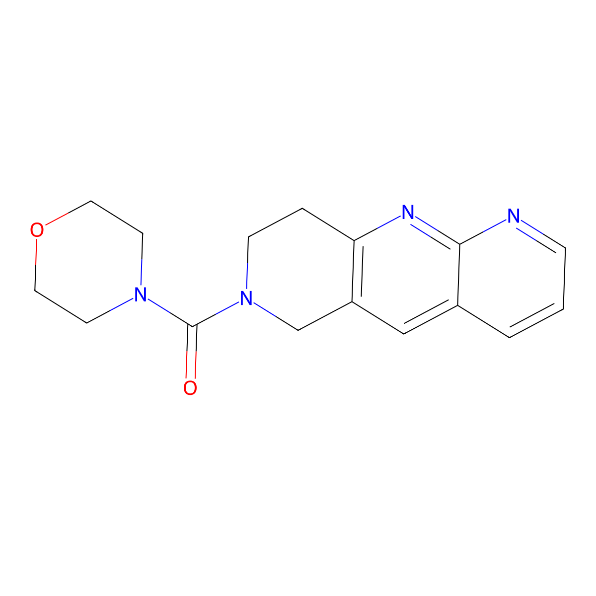 4-{6H,7H,8H,9H-pyrido[2,3-b]1,6-naphthyridine-7-carbonyl}morpholine molecular structure, CAS 2742038-22-6