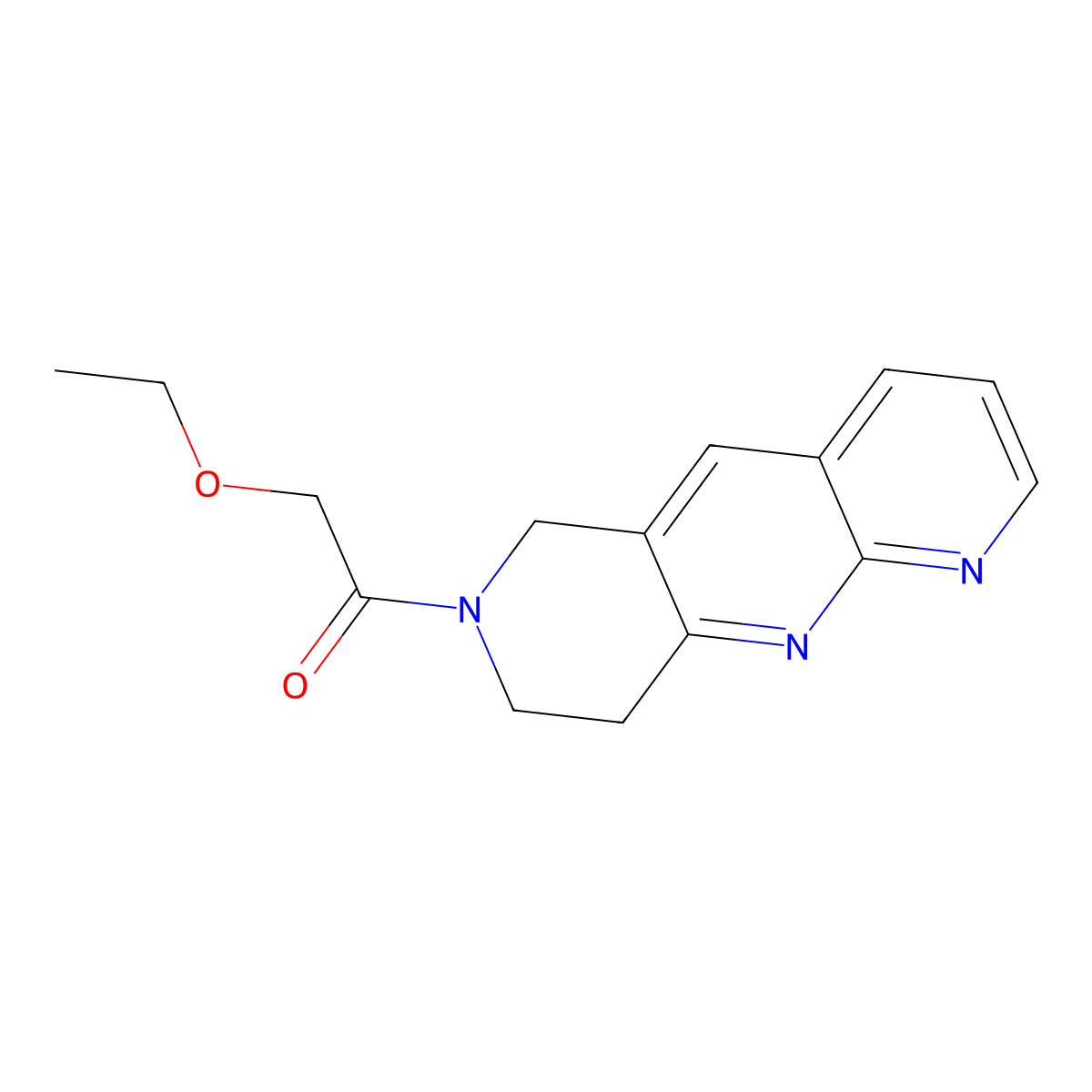 2-ethoxy-1-{6H,7H,8H,9H-pyrido[2,3-b]1,6-naphthyridin-7-yl}ethan-1-one molecular structure, CAS 2742038-81-7