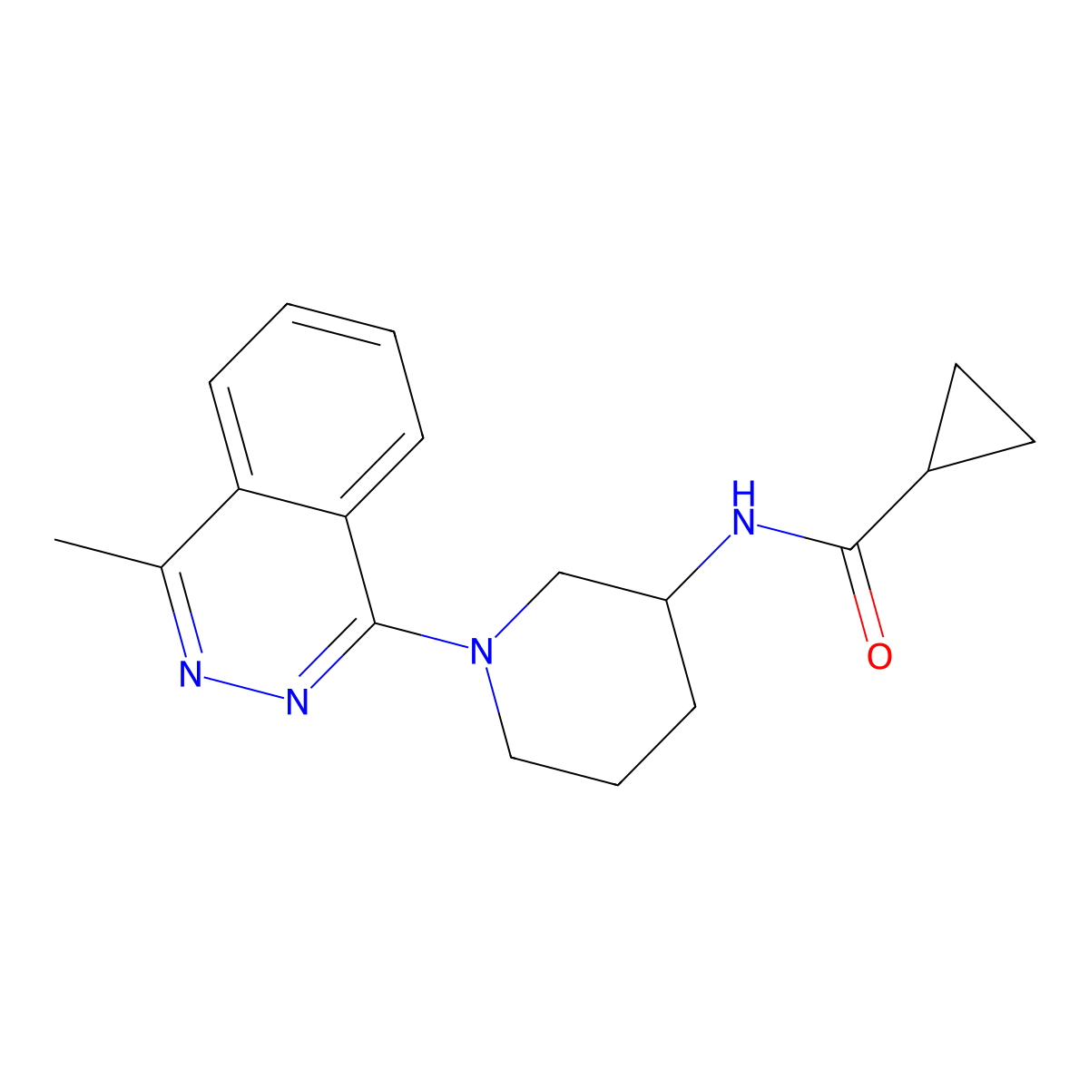 N-[1-(4-methylphthalazin-1-yl)piperidin-3-yl]cyclopropanecarboxamide molecular structure, CAS 2742038-88-4