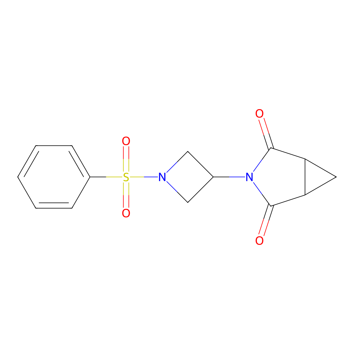3-(1-(Phenylsulfonyl)azetidin-3-yl)-3-azabicyclo[3.1.0]hexane-2,4-dione molecular structure, CAS 2742038-99-7
