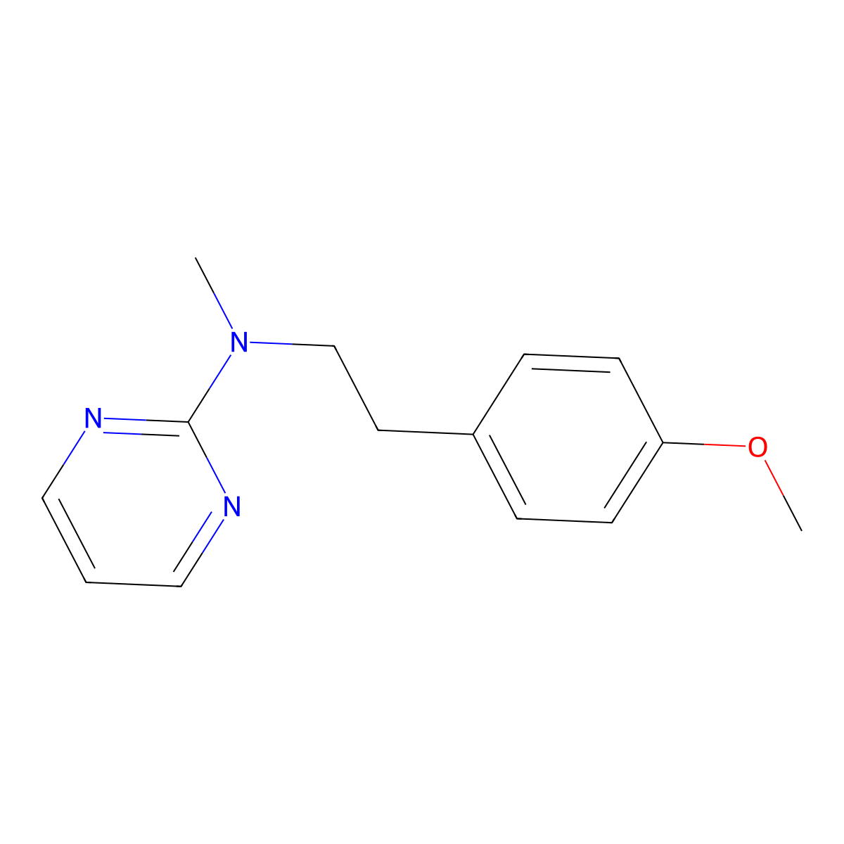 N-[2-(4-methoxyphenyl)ethyl]-N-methylpyrimidin-2-amine molecular structure, CAS 2742039-12-7