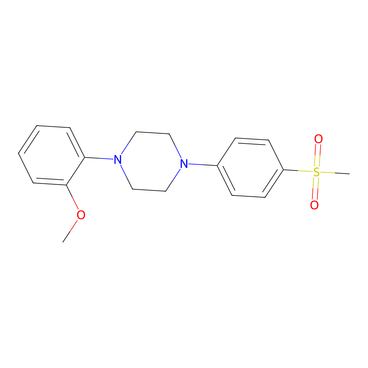 1-(4-Methanesulfonylphenyl)-4-(2-methoxyphenyl)piperazine molecular structure, CAS 2742039-20-7