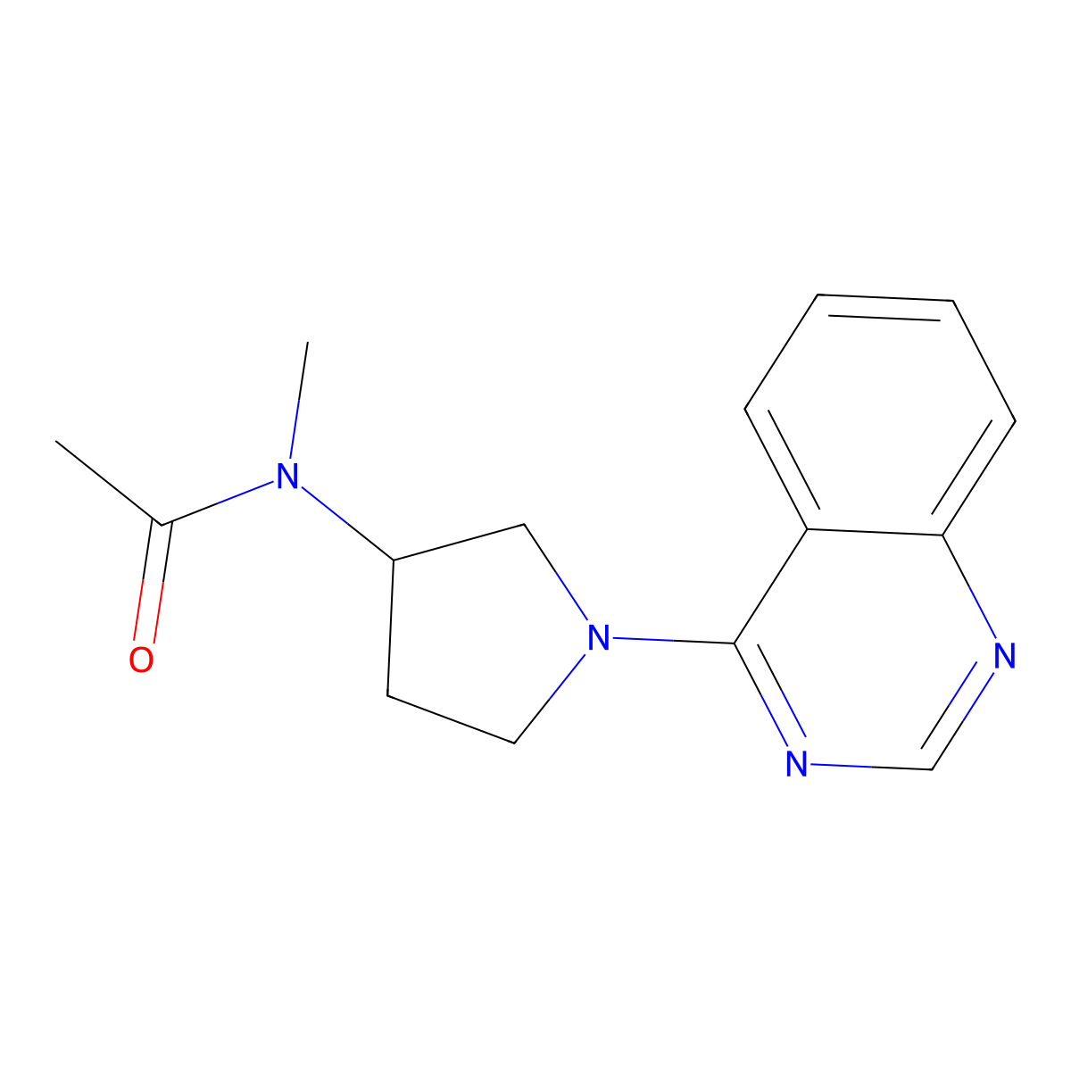 N-methyl-N-[1-(quinazolin-4-yl)pyrrolidin-3-yl]acetamide molecular structure, CAS 2742039-49-0