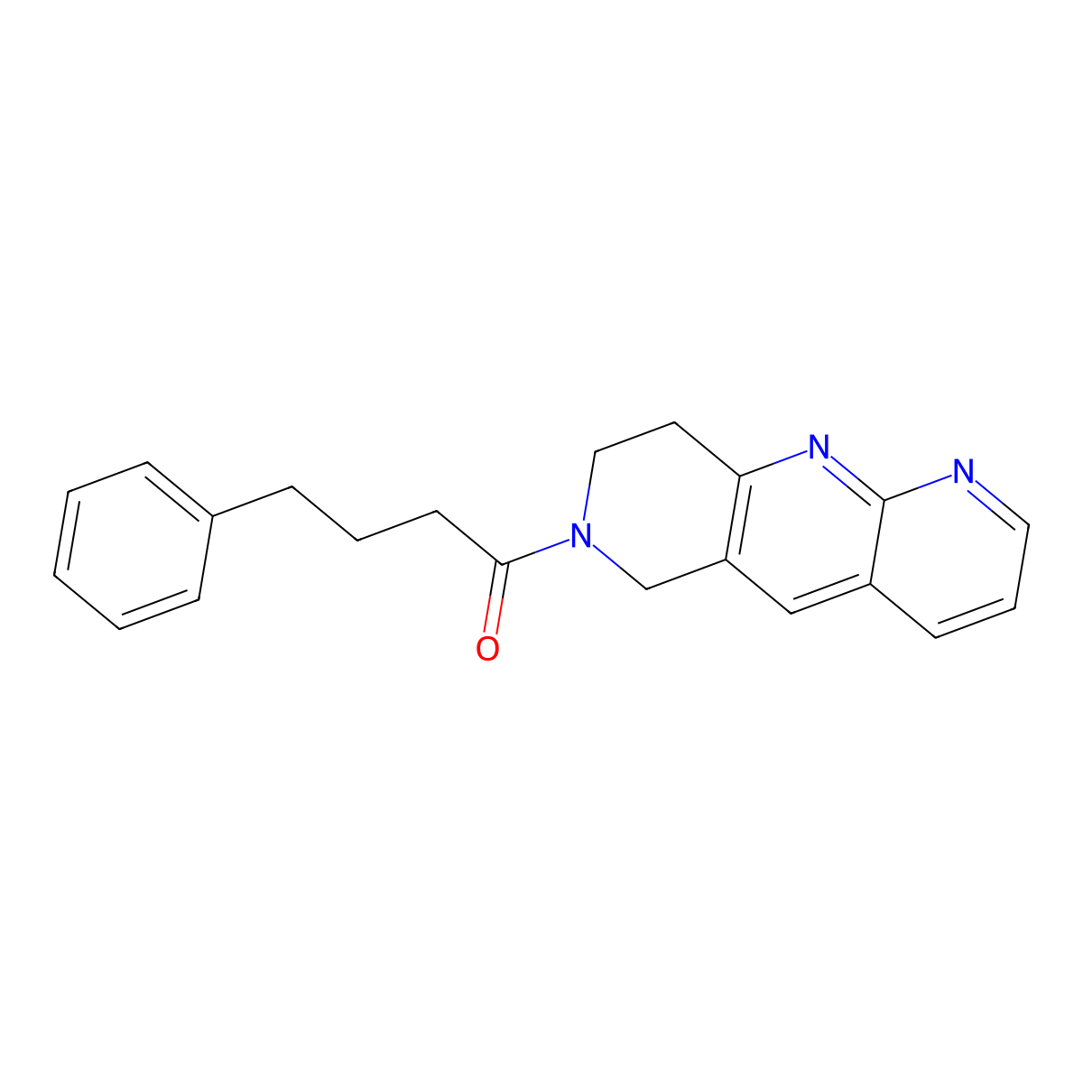 4-phenyl-1-{6H,7H,8H,9H-pyrido[2,3-b]1,6-naphthyridin-7-yl}butan-1-one molecular structure, CAS 2742039-50-3