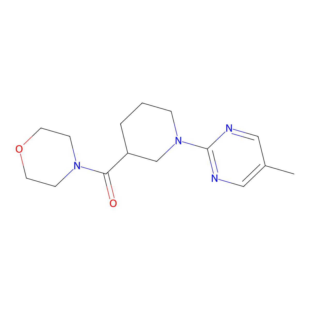 4-[1-(5-Methylpyrimidin-2-yl)piperidine-3-carbonyl]morpholine molecular structure, CAS 2742039-70-7