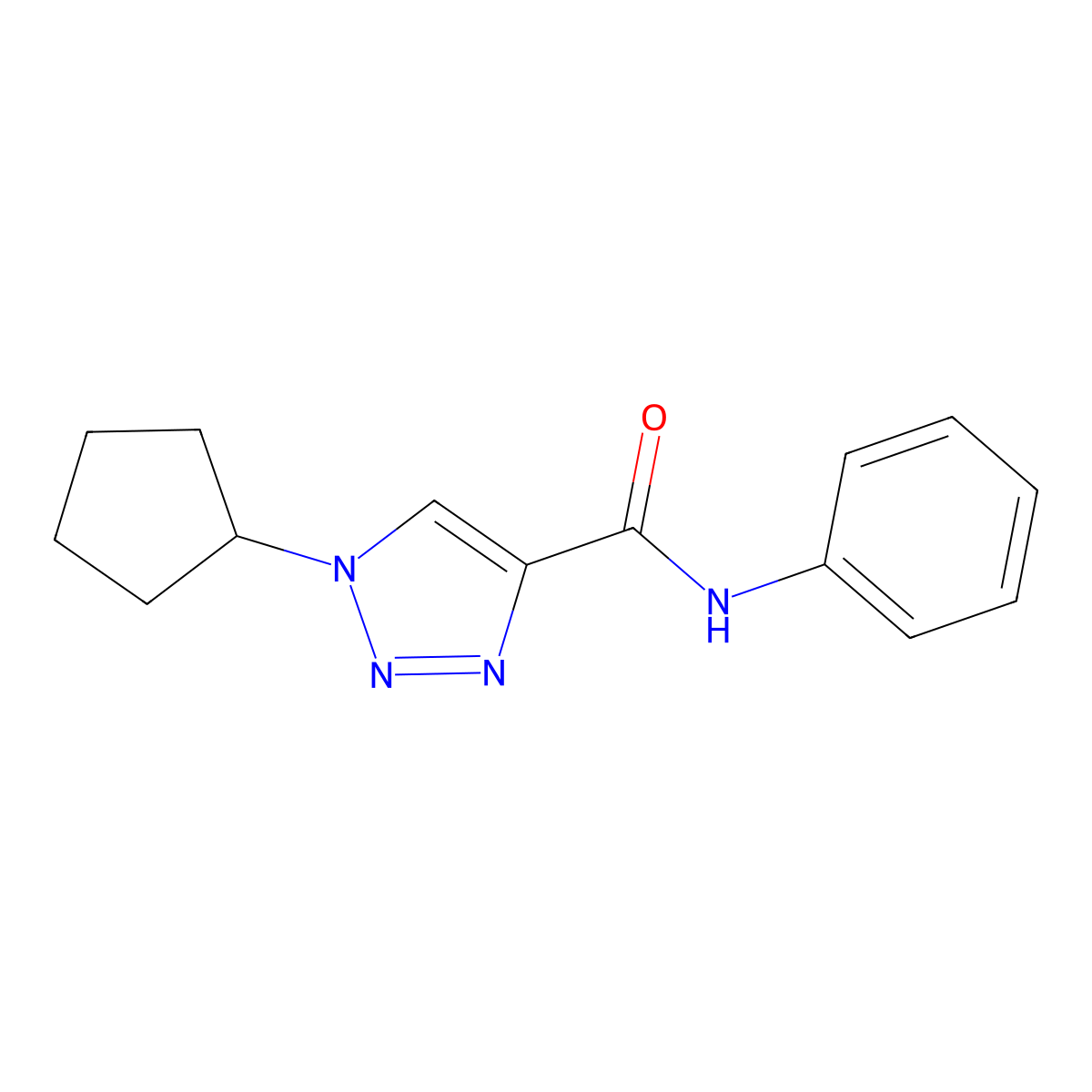 1-cyclopentyl-N-phenyl-1H-1,2,3-triazole-4-carboxamide molecular structure, CAS 2742040-06-6