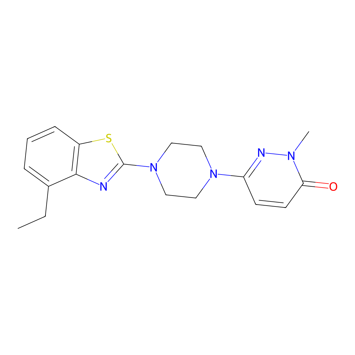 6-[4-(4-Ethyl-1,3-benzothiazol-2-yl)piperazin-1-yl]-2-methyl-2,3-dihydropyridazin-3-one molecular structure, CAS 2742040-10-2