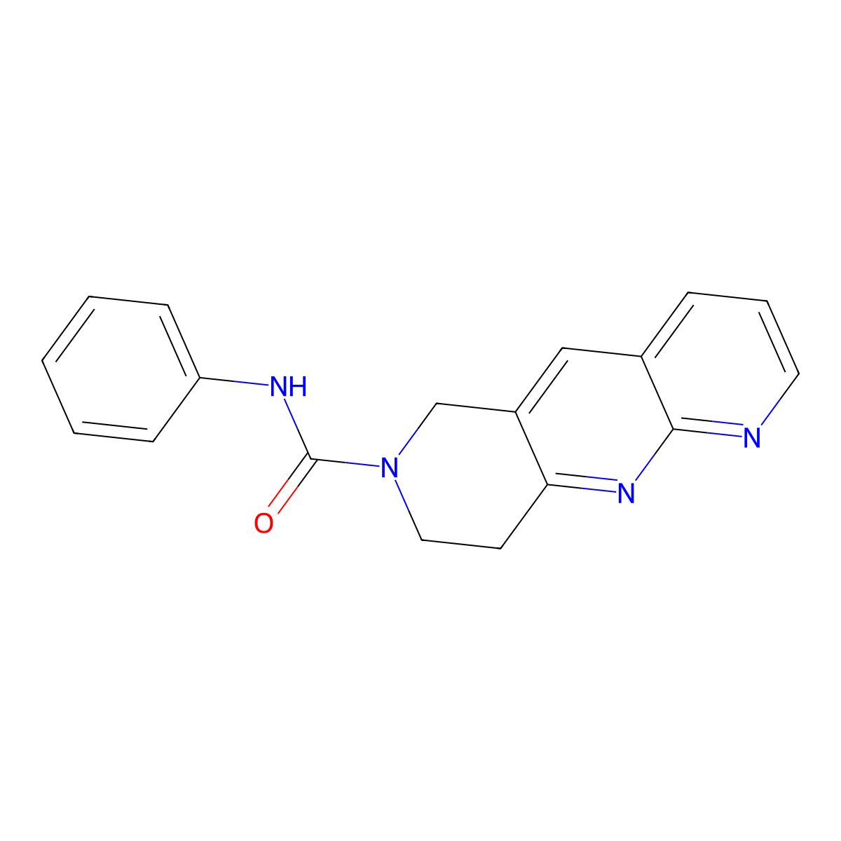N-phenyl-6H,7H,8H,9H-pyrido[2,3-b]1,6-naphthyridine-7-carboxamide molecular structure, CAS 2742040-87-3