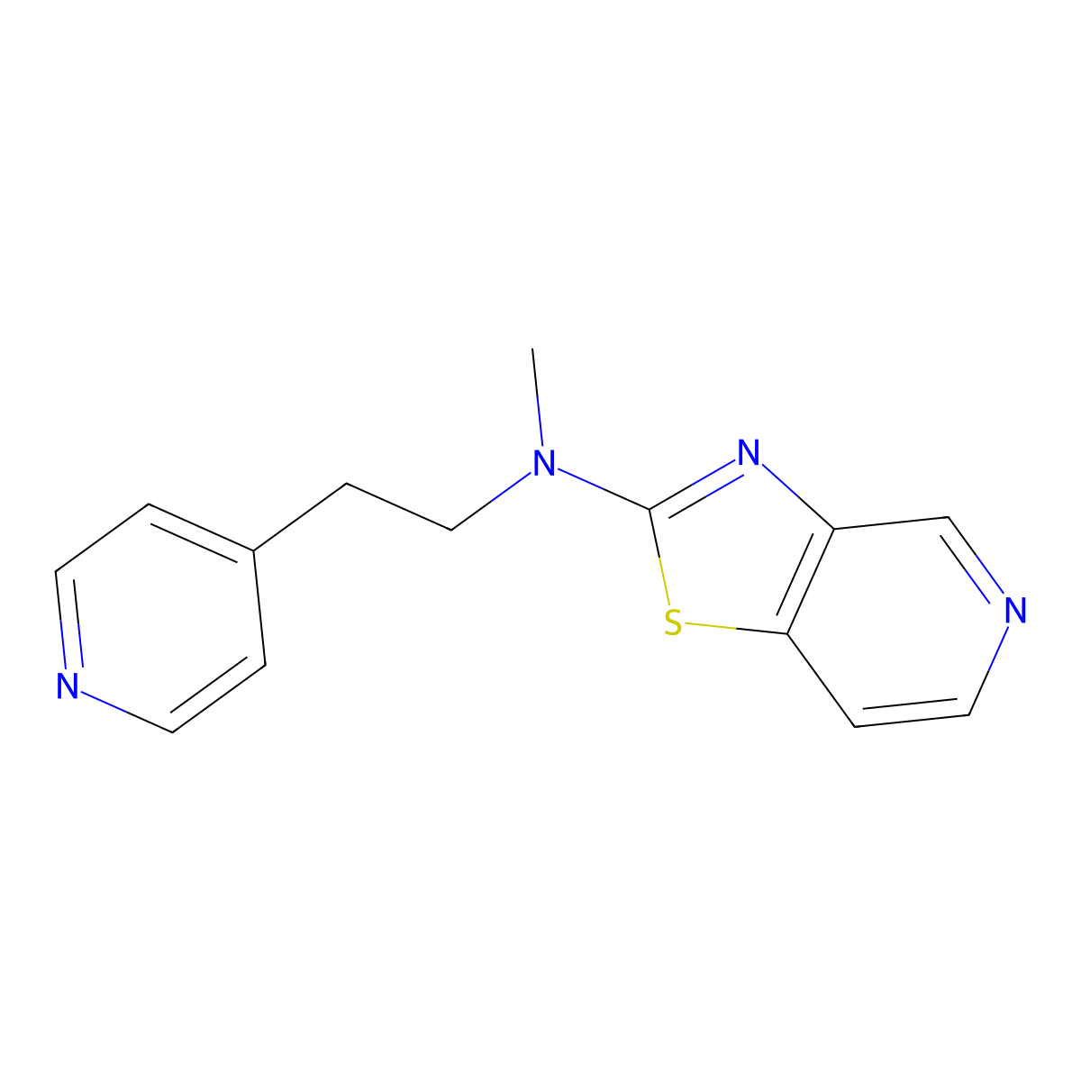 N-methyl-N-[2-(pyridin-4-yl)ethyl]-[1,3]thiazolo[4,5-c]pyridin-2-amine molecular structure, CAS 2742041-02-5