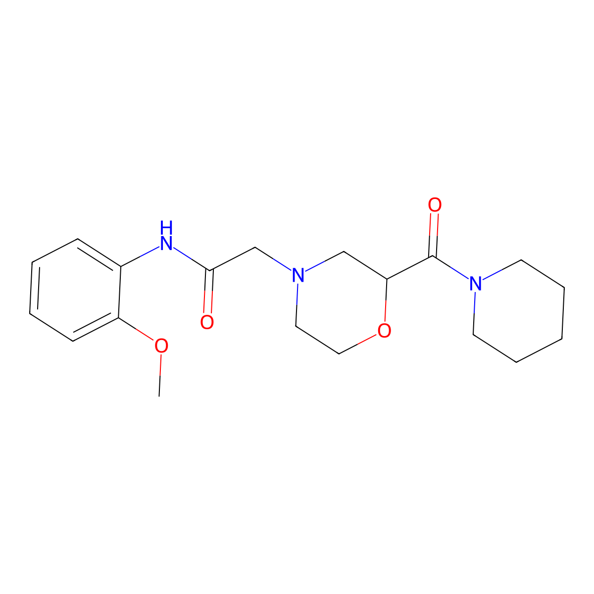 N-(2-methoxyphenyl)-2-[2-(piperidine-1-carbonyl)morpholin-4-yl]acetamide molecular structure, CAS 2742041-26-3