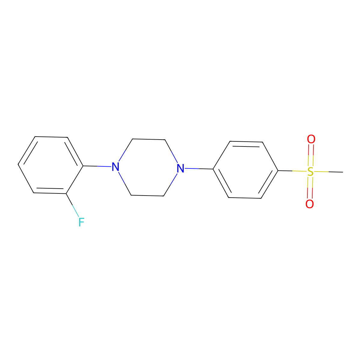 1-(2-Fluorophenyl)-4-(4-methanesulfonylphenyl)piperazine molecular structure, CAS 2742041-75-2