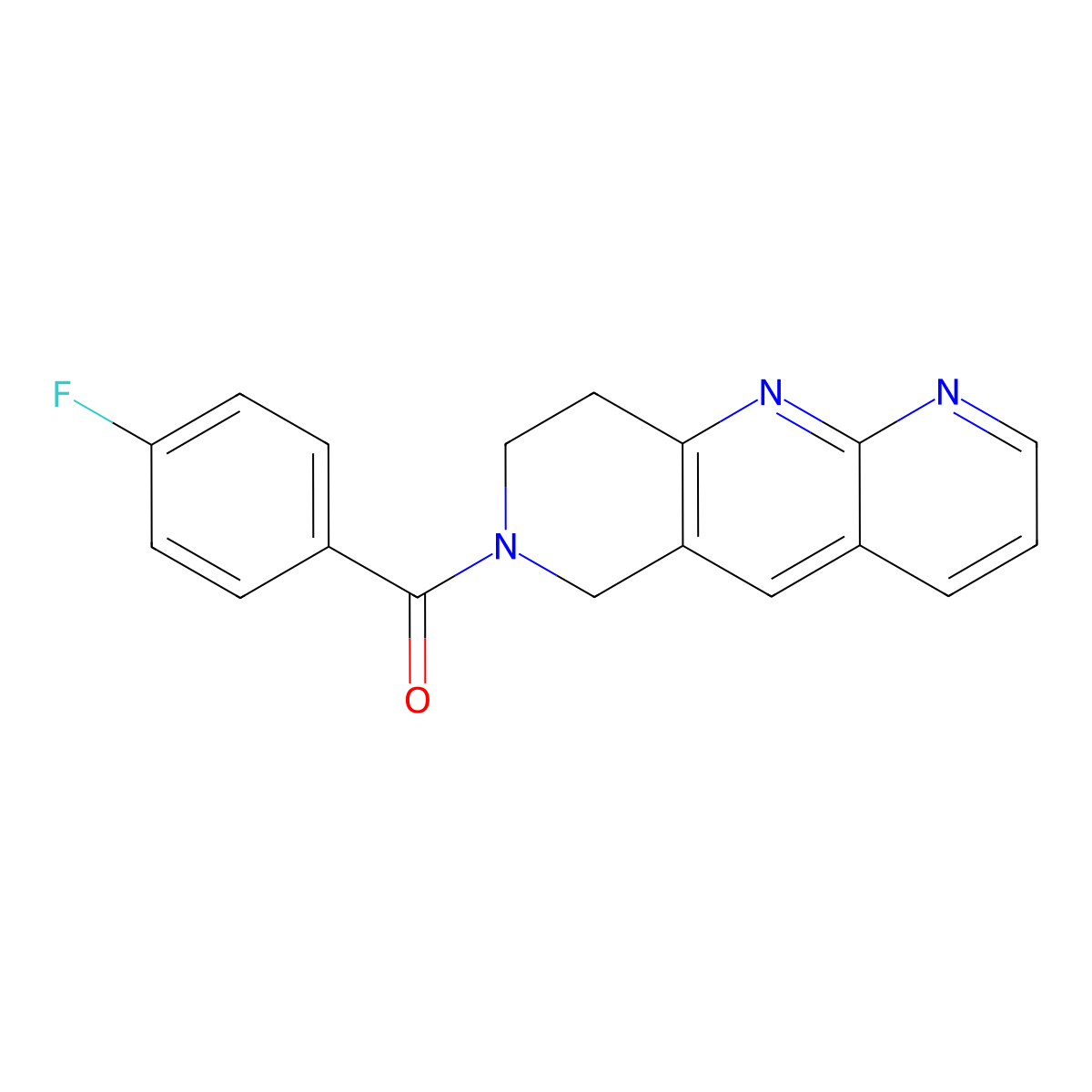 7-(4-fluorobenzoyl)-6H,7H,8H,9H-pyrido[2,3-b]1,6-naphthyridine molecular structure, CAS 2742043-38-3