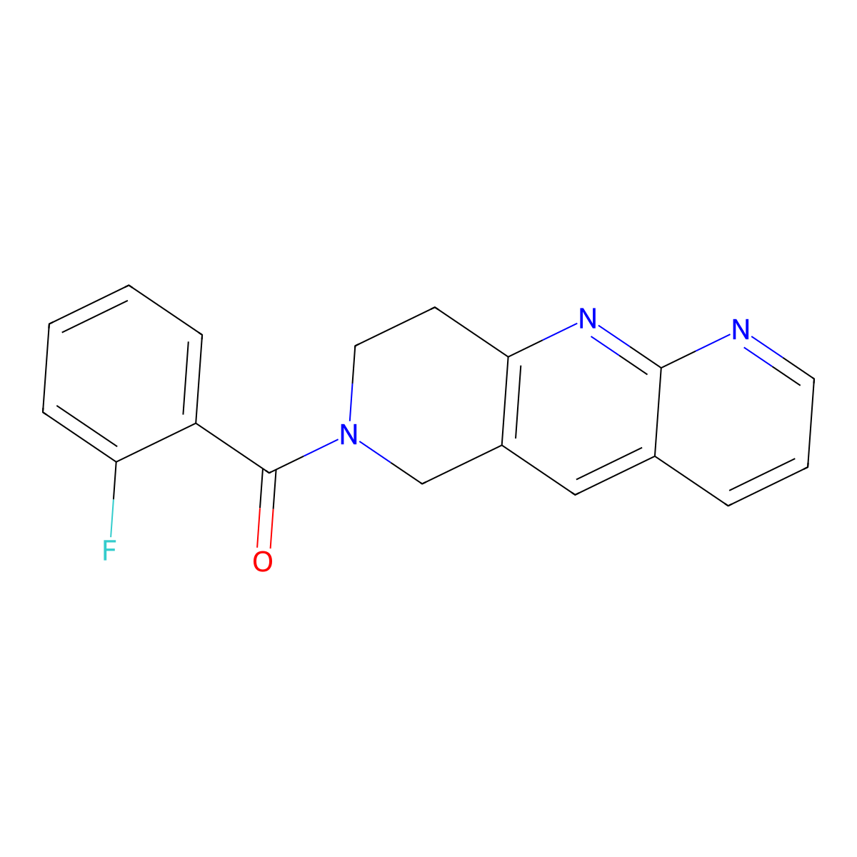 7-(2-fluorobenzoyl)-6H,7H,8H,9H-pyrido[2,3-b]1,6-naphthyridine molecular structure, CAS 2742043-42-9