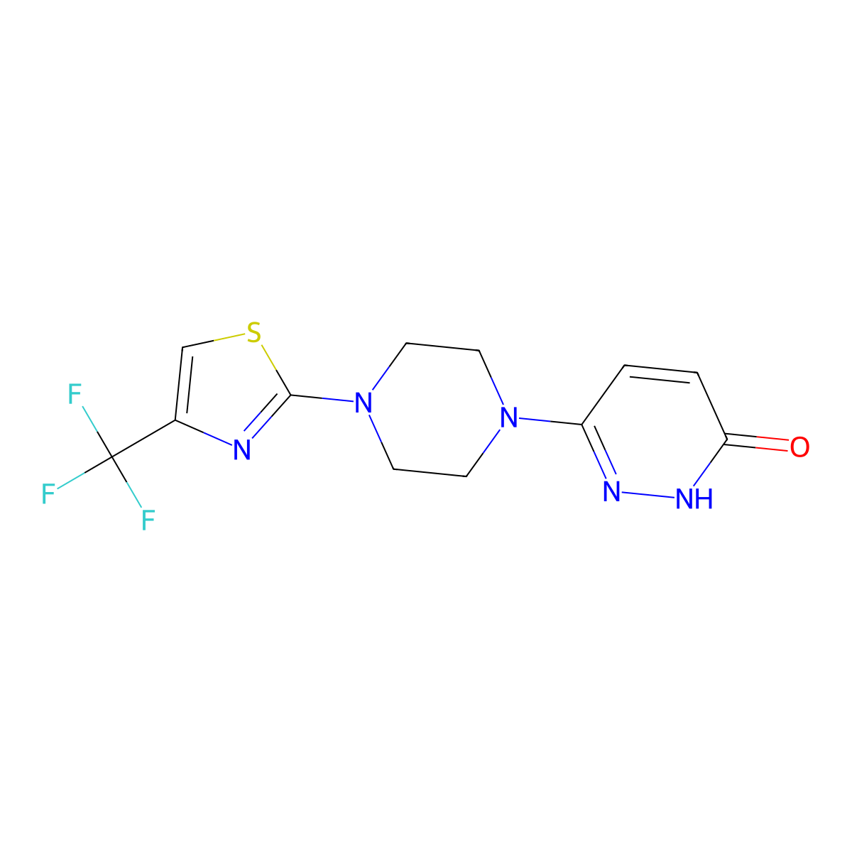 6-{4-[4-(Trifluoromethyl)-1,3-thiazol-2-yl]piperazin-1-yl}pyridazin-3-ol molecular structure, CAS 2742043-67-8