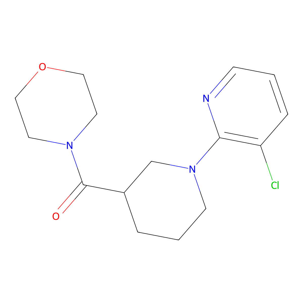 4-[1-(3-Chloropyridin-2-yl)piperidine-3-carbonyl]morpholine molecular structure, CAS 2742043-86-1