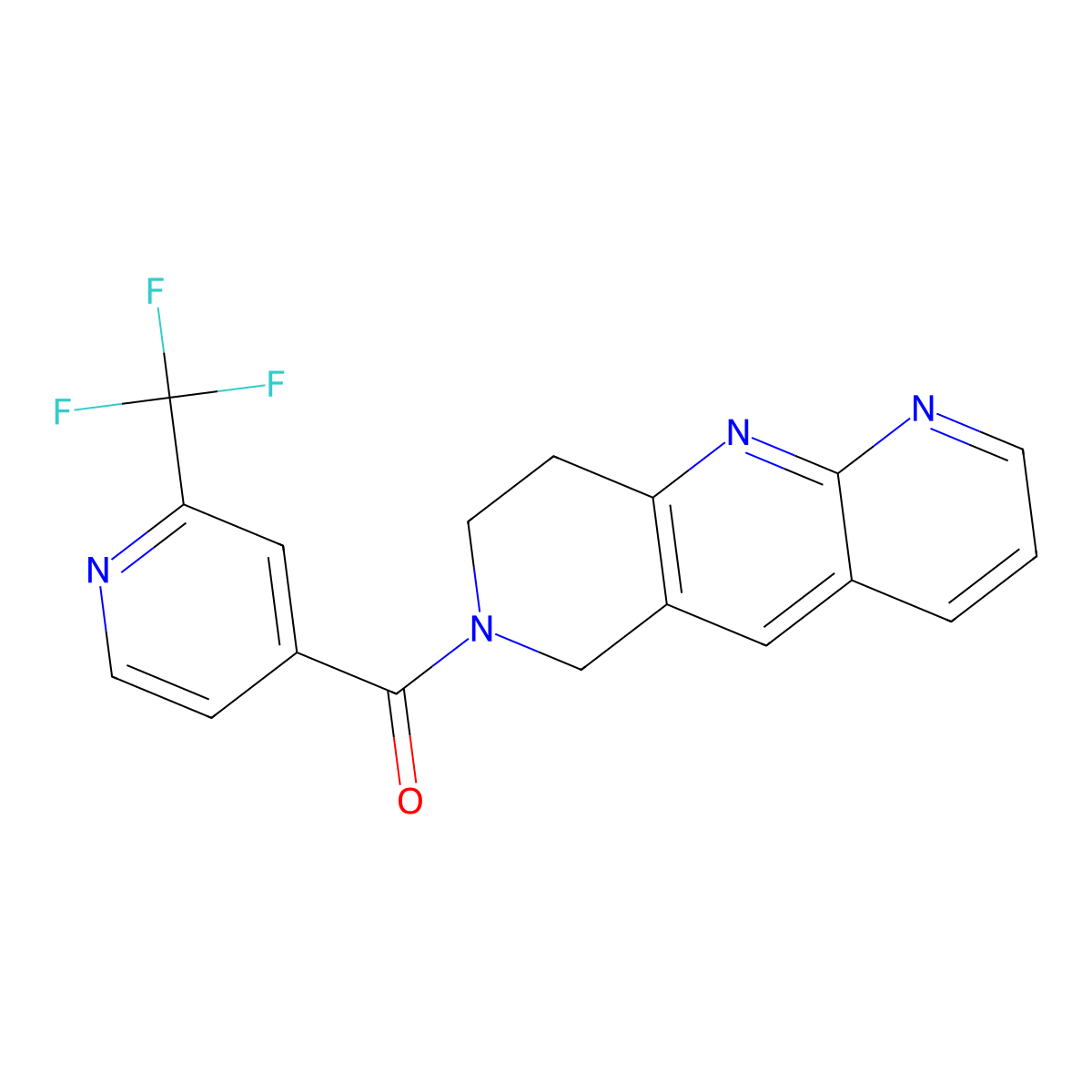 4-{6H,7H,8H,9H-pyrido[2,3-b]1,6-naphthyridine-7-carbonyl}-2-(trifluoromethyl)pyridine molecular structure, CAS 2742044-13-7
