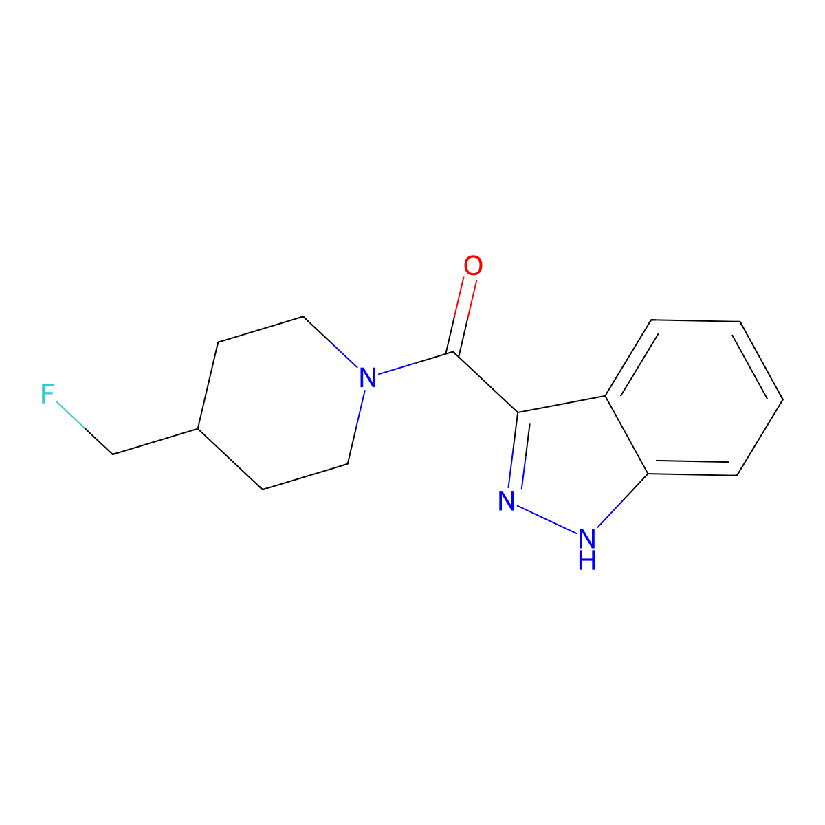 3-[4-(fluoromethyl)piperidine-1-carbonyl]-1H-indazole molecular structure, CAS 2742044-21-7