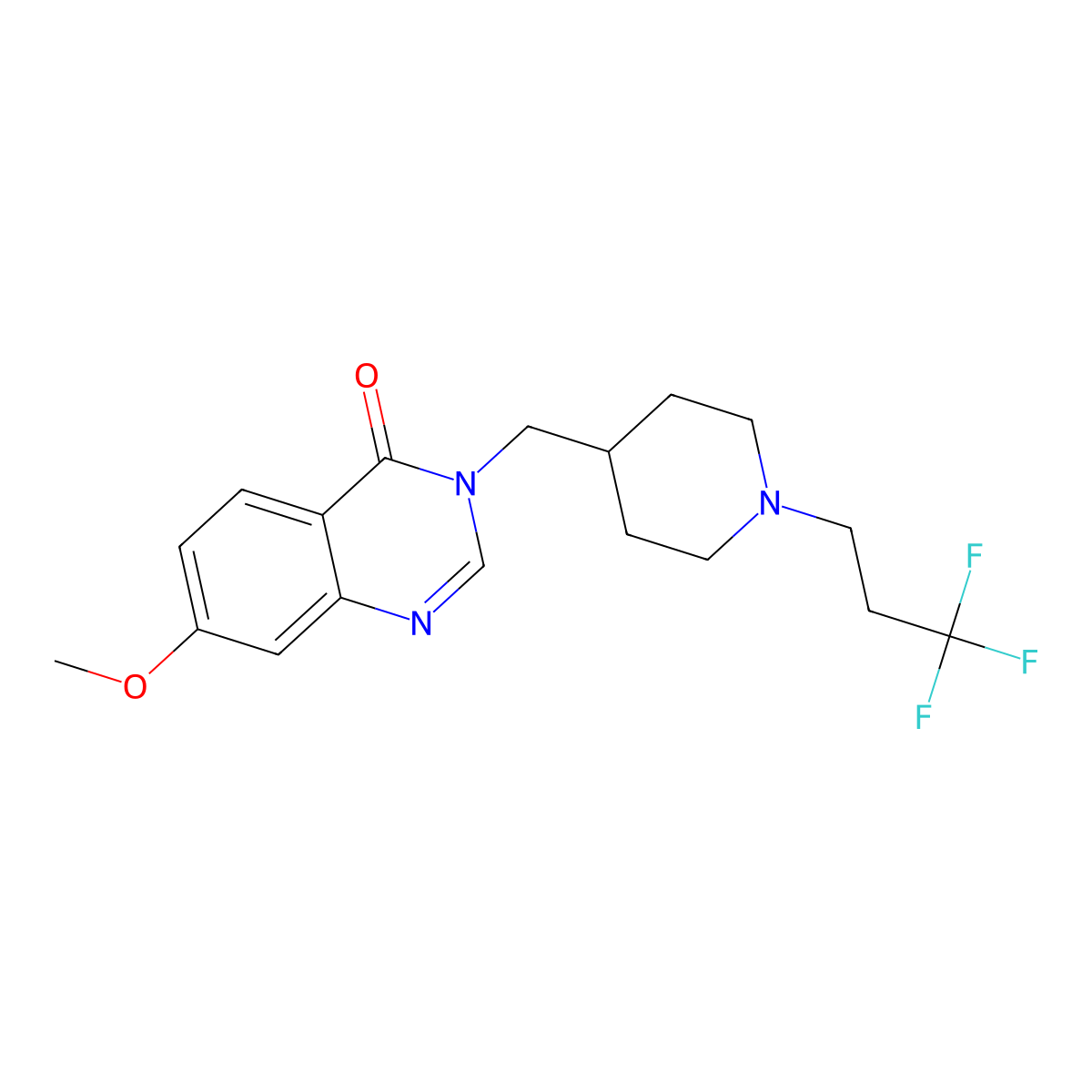 7-Methoxy-3-{[1-(3,3,3-trifluoropropyl)piperidin-4-yl]methyl}-3,4-dihydroquinazolin-4-one molecular structure, CAS 2742044-42-2