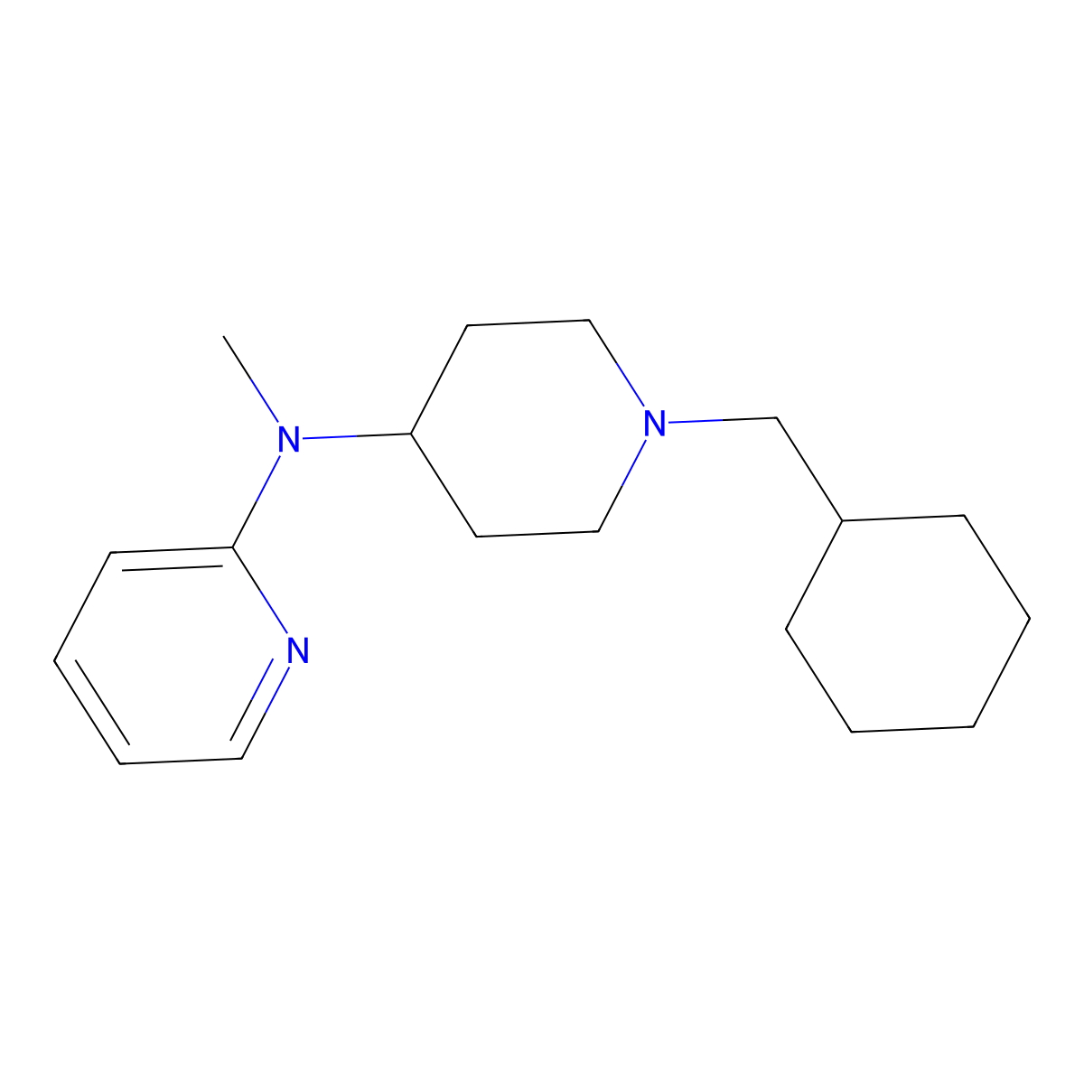 N-[1-(cyclohexylmethyl)piperidin-4-yl]-N-methylpyridin-2-amine molecular structure, CAS 2742044-43-3