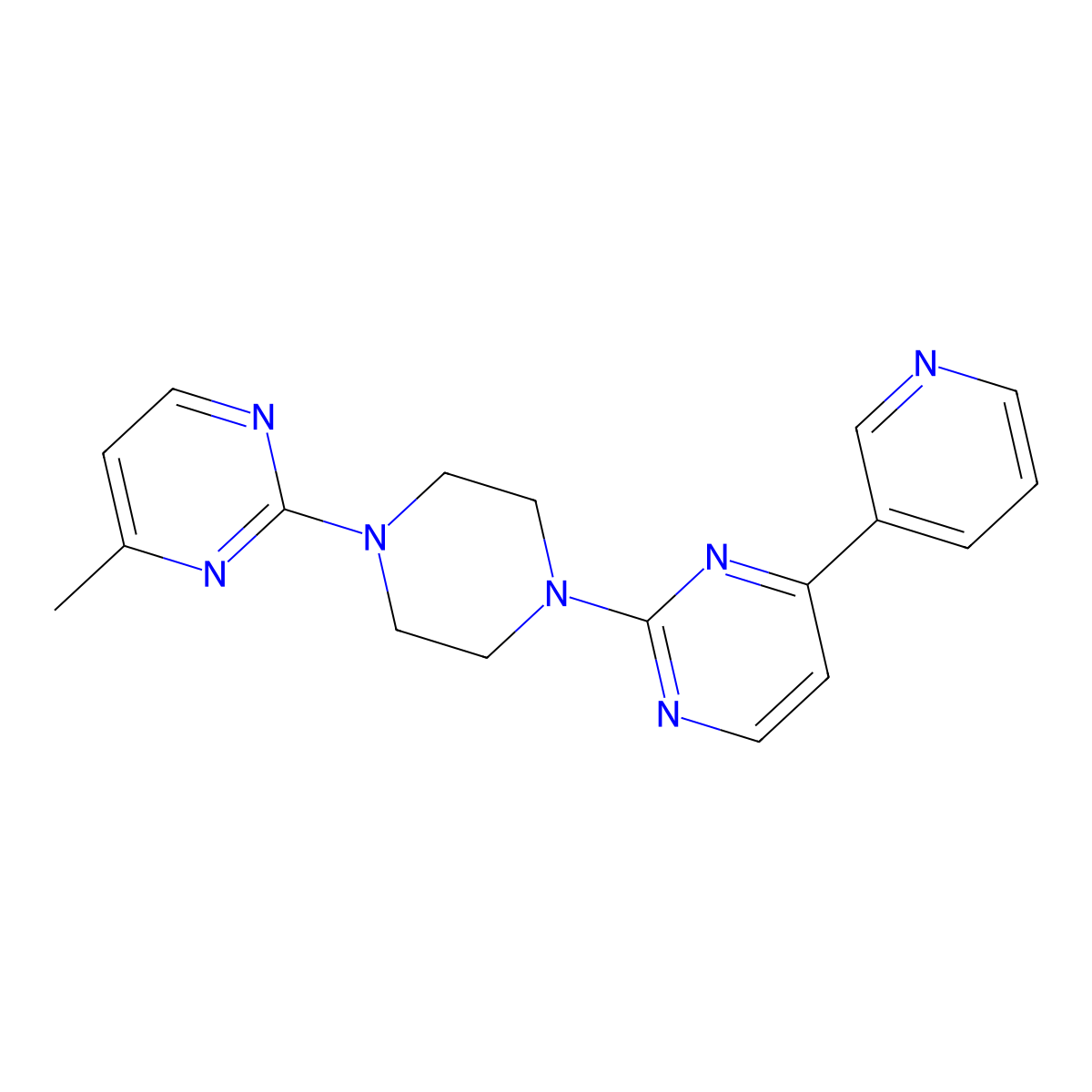 2-[4-(4-Methylpyrimidin-2-yl)piperazin-1-yl]-4-(pyridin-3-yl)pyrimidine molecular structure, CAS 2742044-48-8