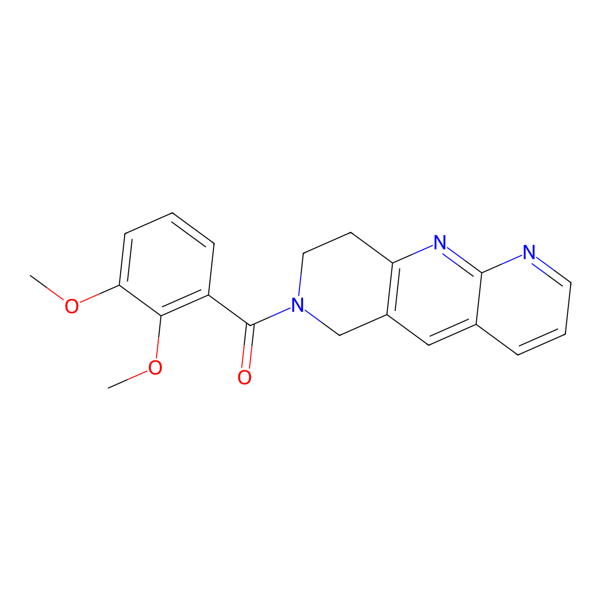 7-(2,3-dimethoxybenzoyl)-6H,7H,8H,9H-pyrido[2,3-b]1,6-naphthyridine molecular structure, CAS 2742044-57-9