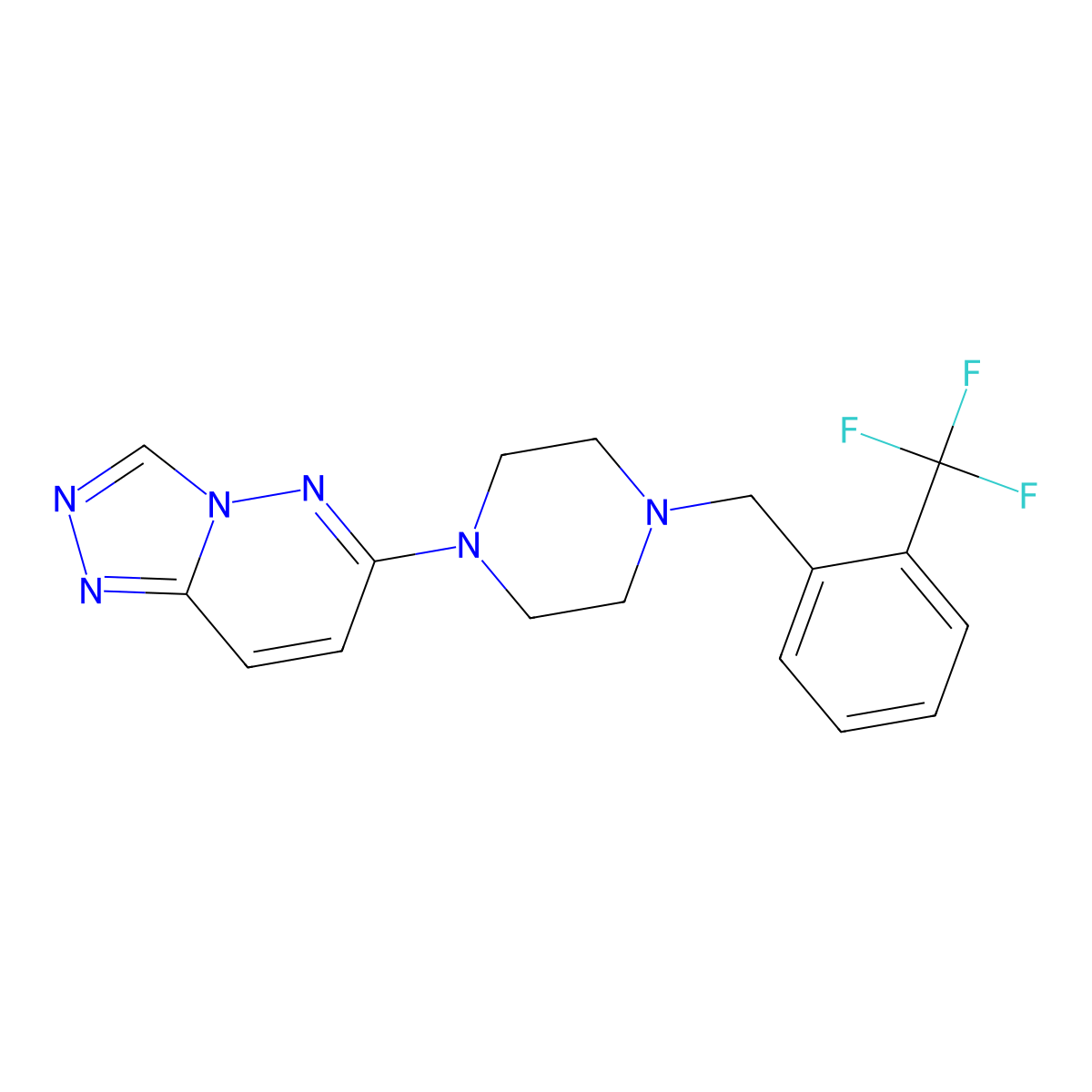 1-{[1,2,4]Triazolo[4,3-b]pyridazin-6-yl}-4-{[2-(trifluoromethyl)phenyl]methyl}piperazine molecular structure, CAS 2742045-13-0