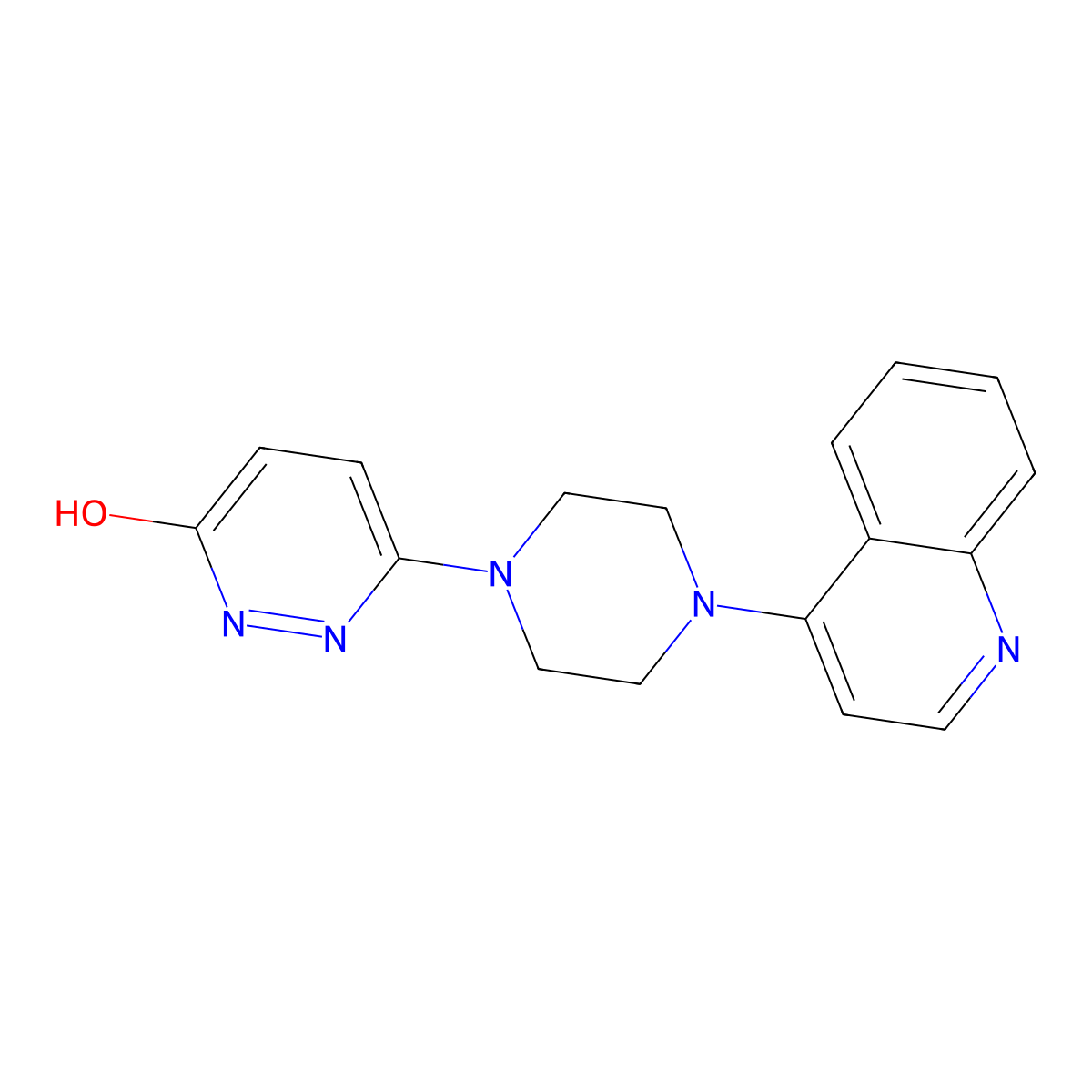 6-[4-(Quinolin-4-yl)piperazin-1-yl]pyridazin-3-ol molecular structure, CAS 2742045-33-4