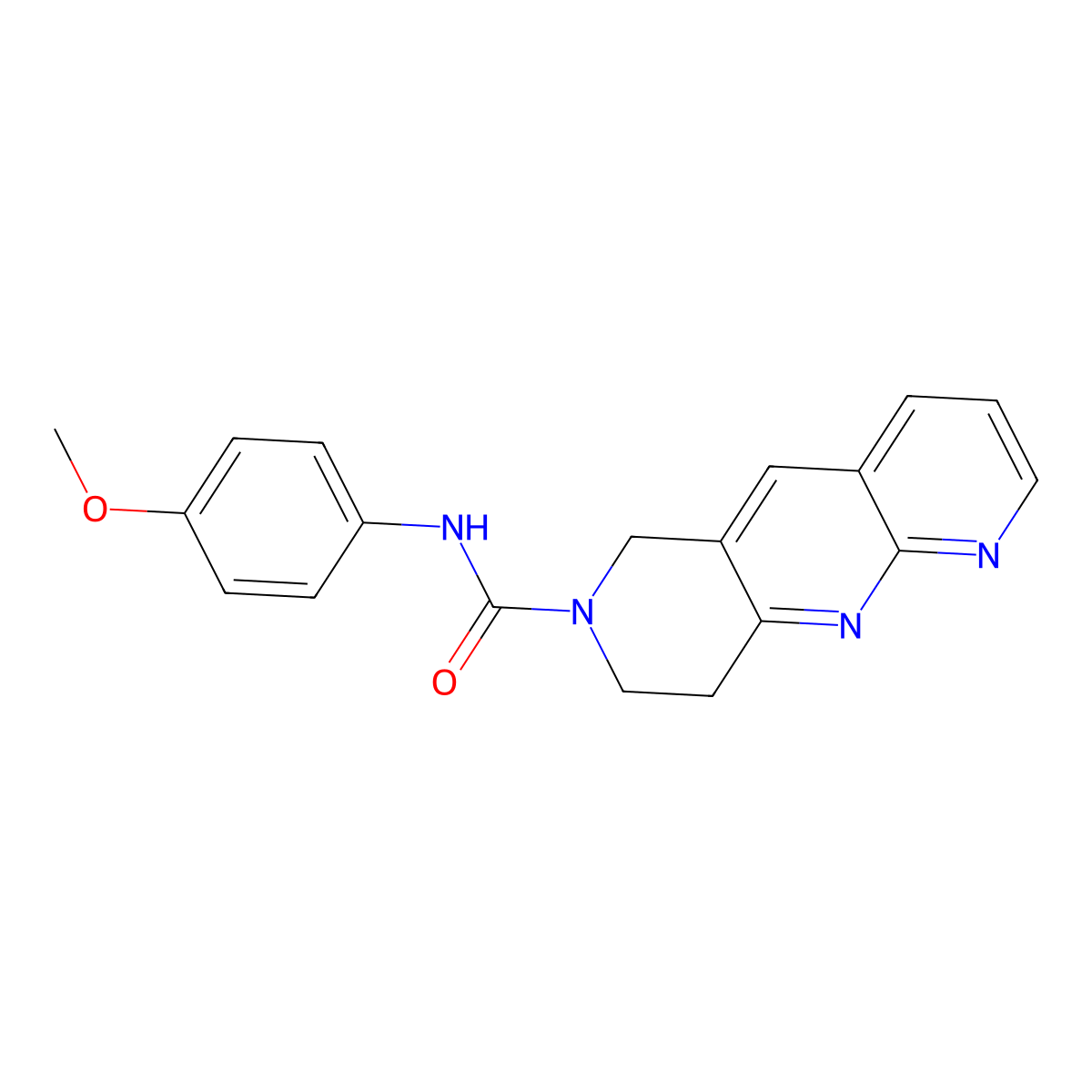 N-(4-methoxyphenyl)-6H,7H,8H,9H-pyrido[2,3-b]1,6-naphthyridine-7-carboxamide molecular structure, CAS 2742045-58-3