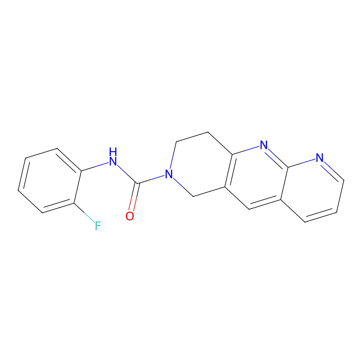 N-(2-fluorophenyl)-6H,7H,8H,9H-pyrido[2,3-b]1,6-naphthyridine-7-carboxamide molecular structure, CAS 2742045-67-4