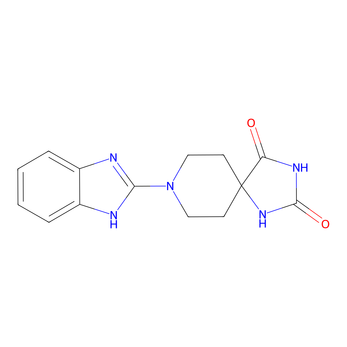 8-(1H-1,3-benzodiazol-2-yl)-1,3,8-triazaspiro[4.5]decane-2,4-dione molecular structure, CAS 2742045-83-4