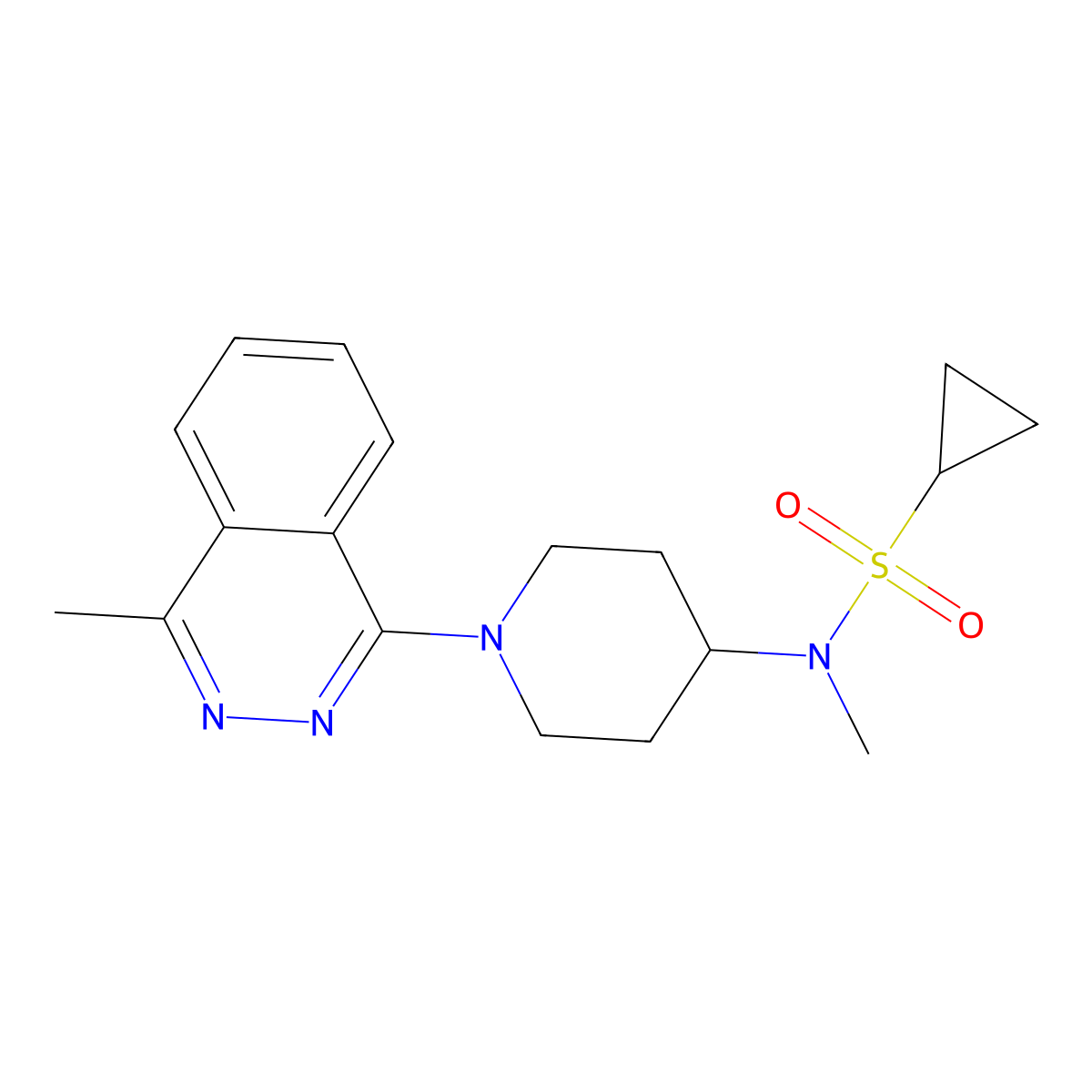 N-methyl-N-[1-(4-methylphthalazin-1-yl)piperidin-4-yl]cyclopropanesulfonamide molecular structure, CAS 2742045-94-7