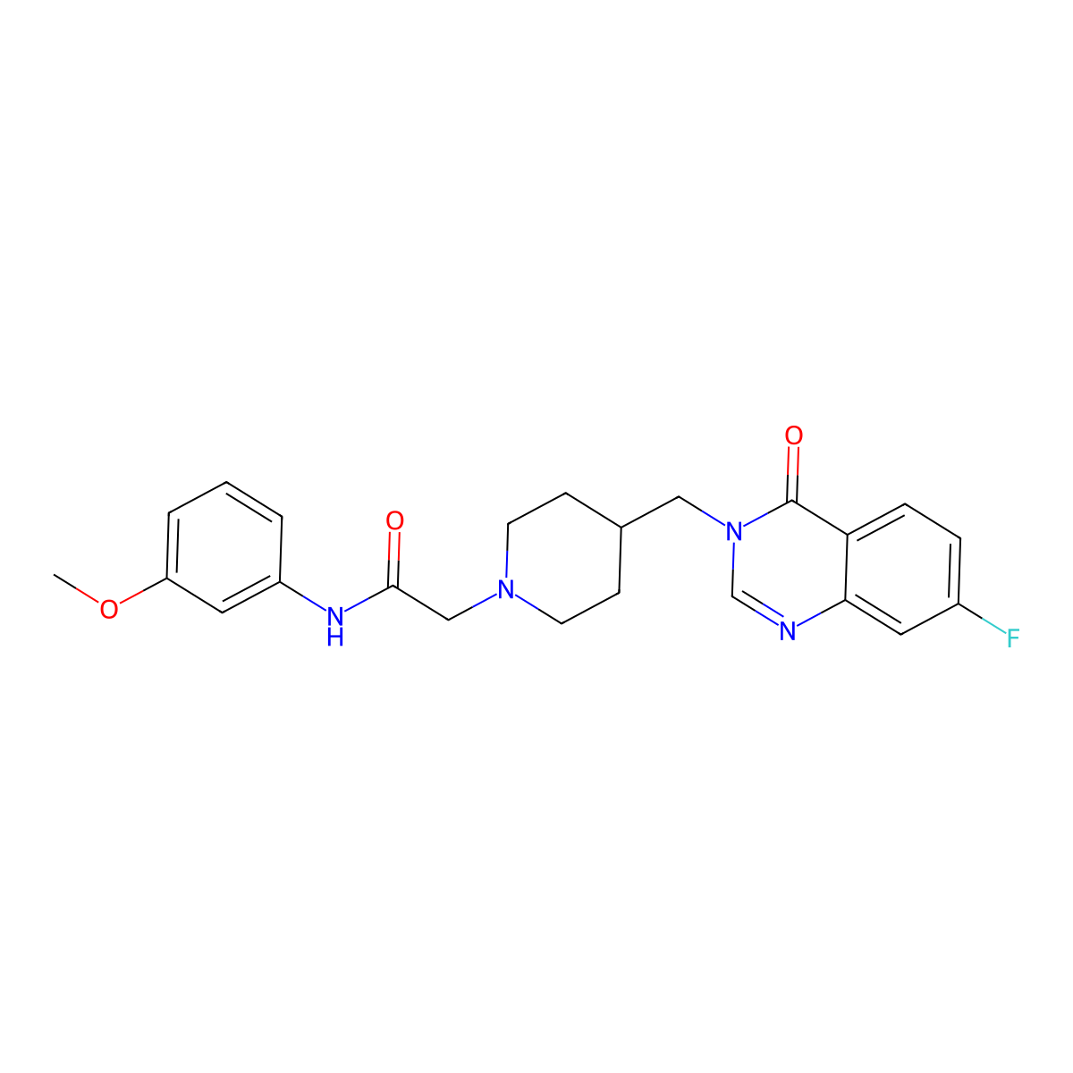 2-{4-[(7-fluoro-4-oxo-3,4-dihydroquinazolin-3-yl)methyl]piperidin-1-yl}-N-(3-methoxyphenyl)acetamide molecular structure, CAS 2742046-41-7