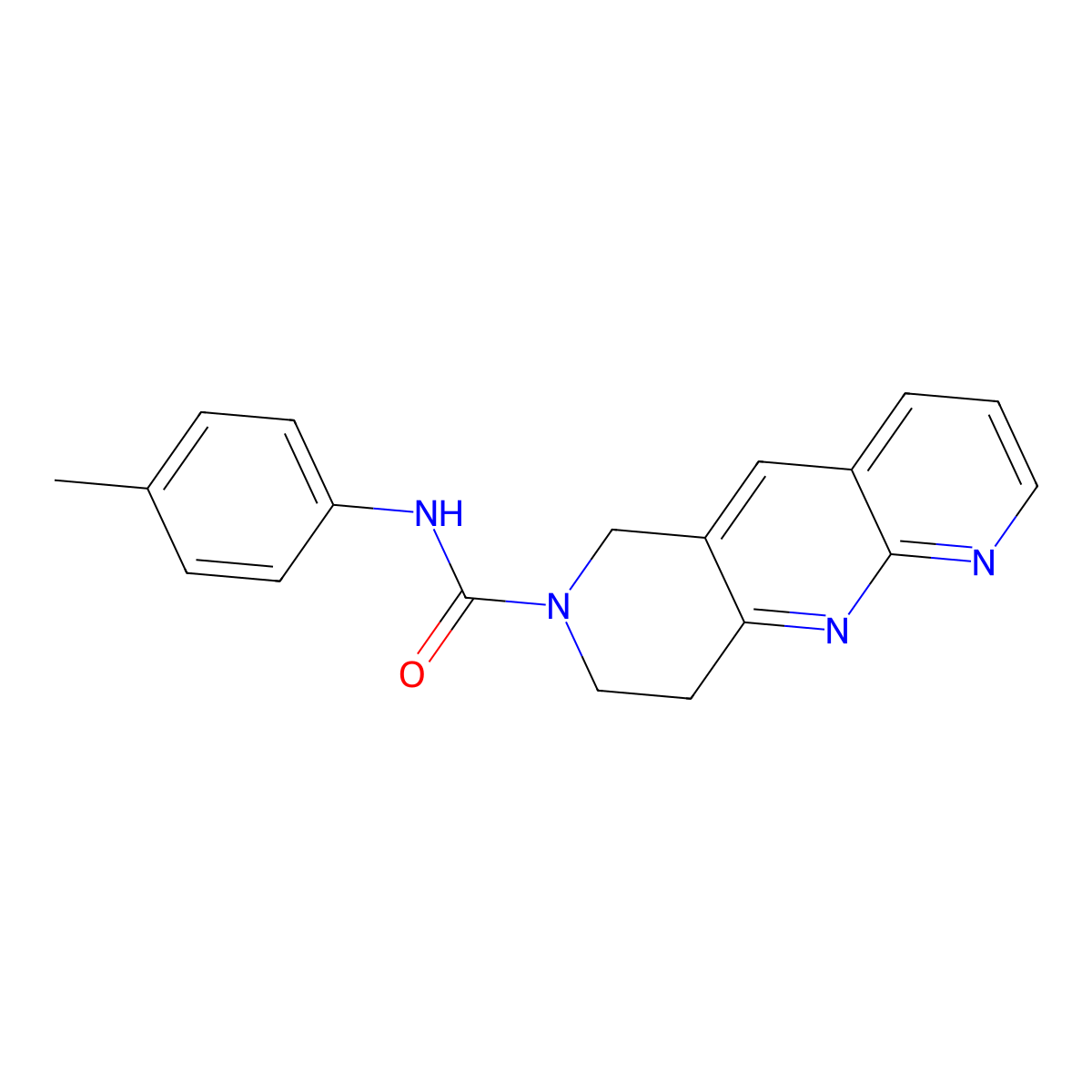 N-(4-methylphenyl)-6H,7H,8H,9H-pyrido[2,3-b]1,6-naphthyridine-7-carboxamide molecular structure, CAS 2742046-75-7