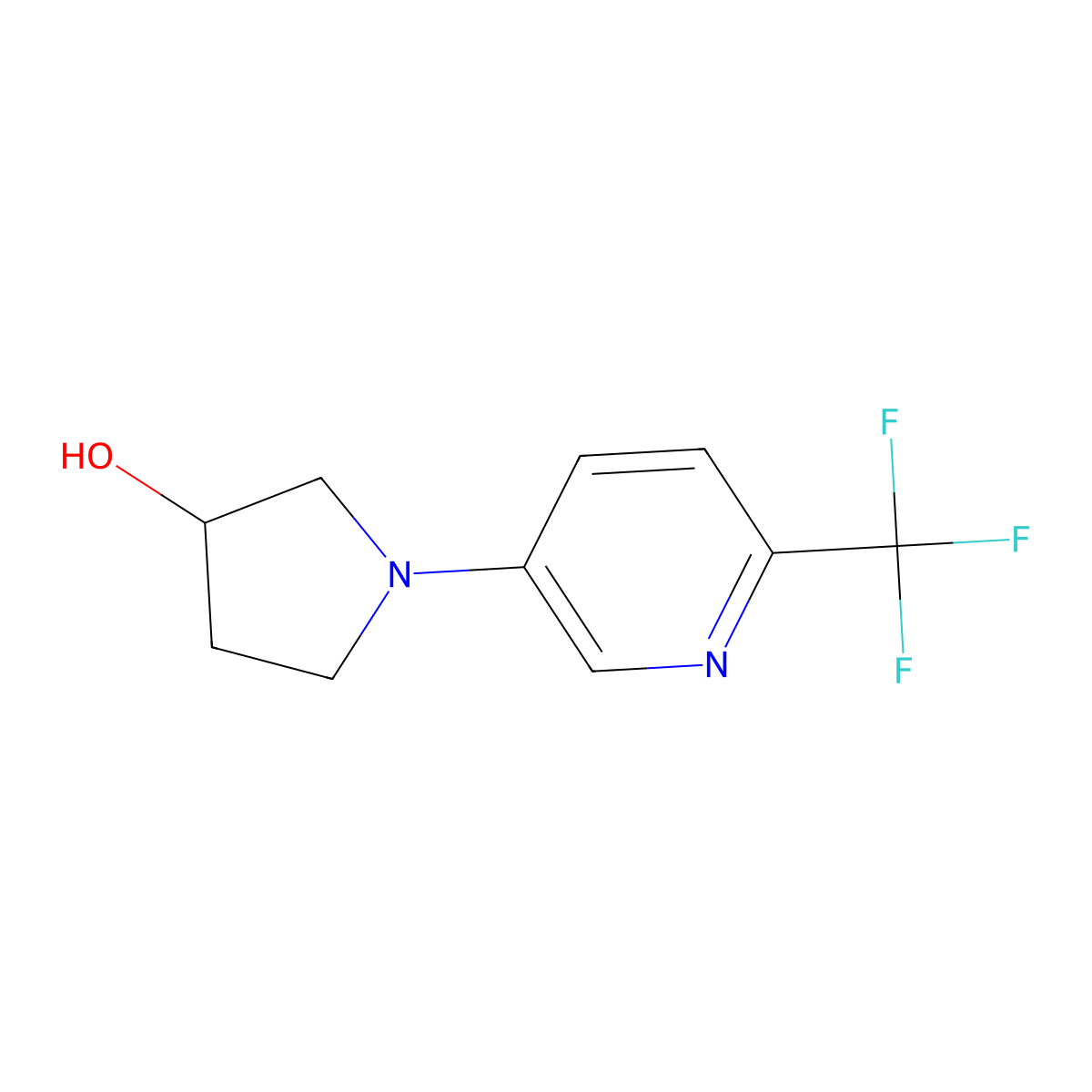 1-[6-(Trifluoromethyl)pyridin-3-yl]pyrrolidin-3-ol molecular structure, CAS 2742046-81-5