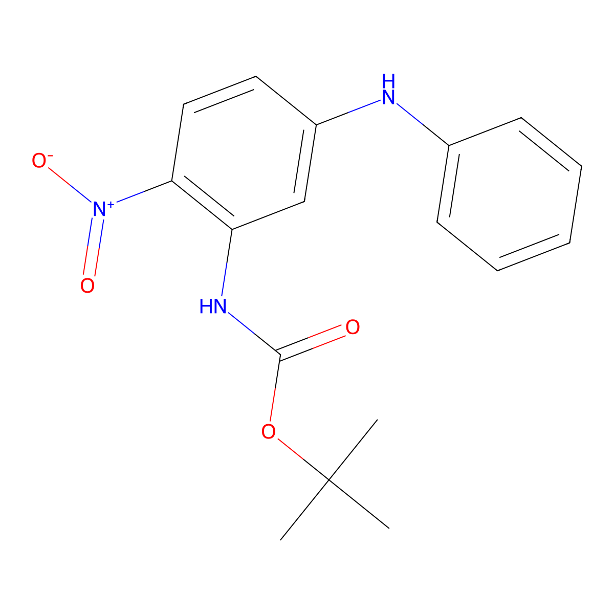 tert-butyl N-[2-nitro-5-(phenylamino)phenyl]carbamate molecular structure, CAS 2742047-54-5